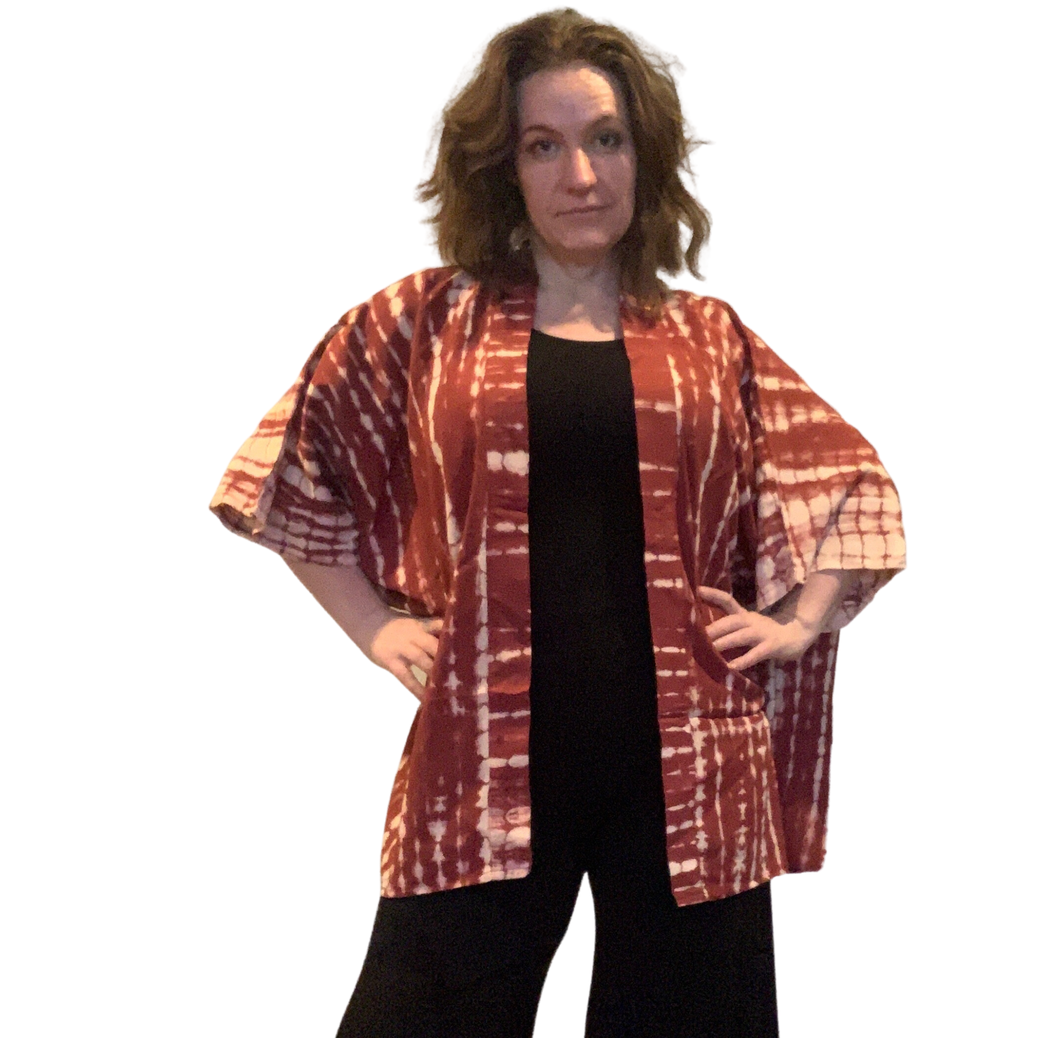 Shibori Boxy Cardigan