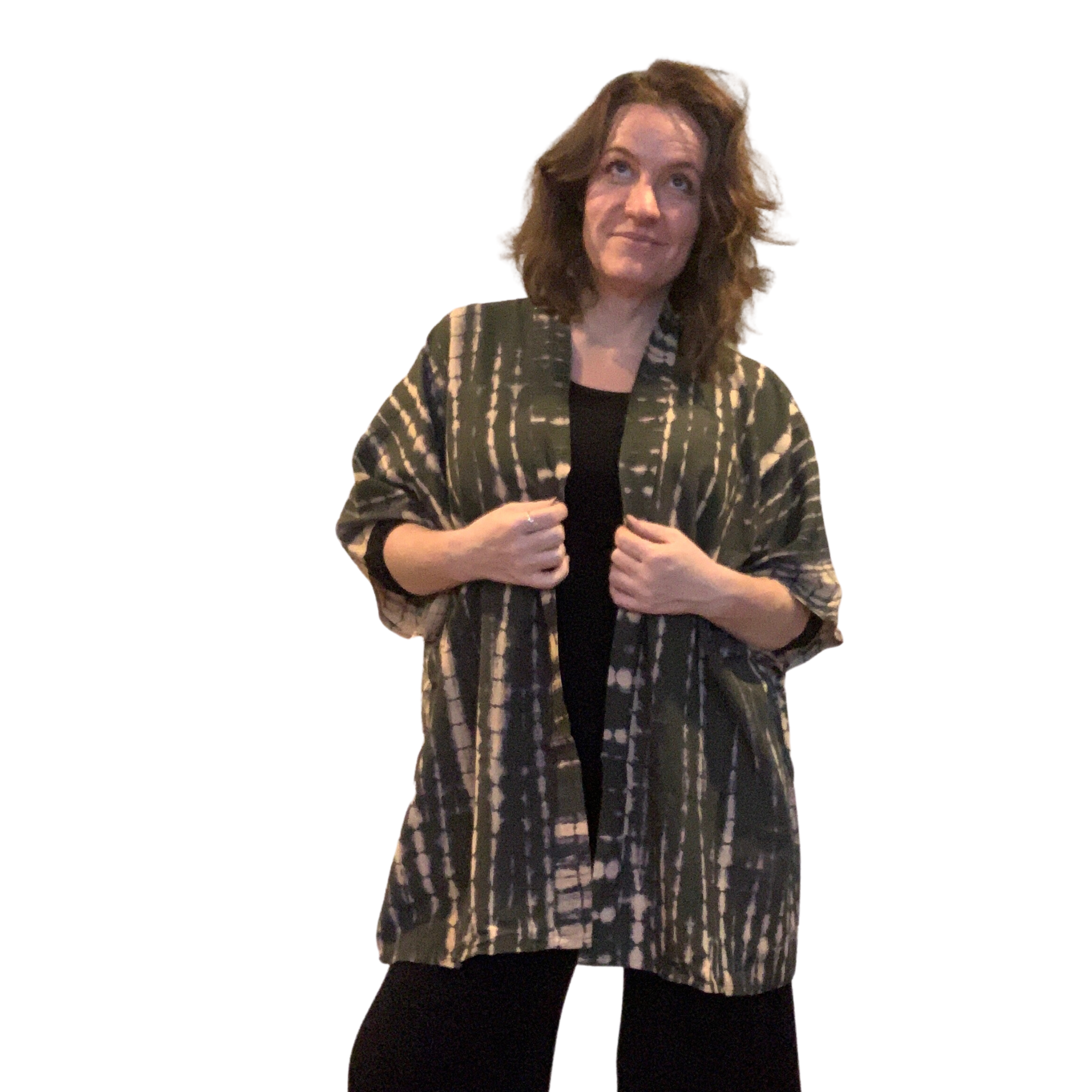 Shibori Boxy Cardigan