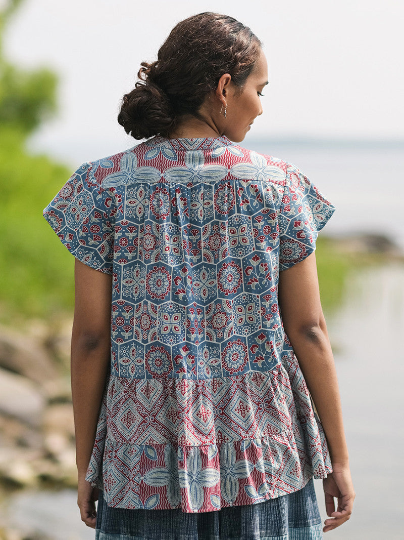 Ancient Indigo Craft Blouse