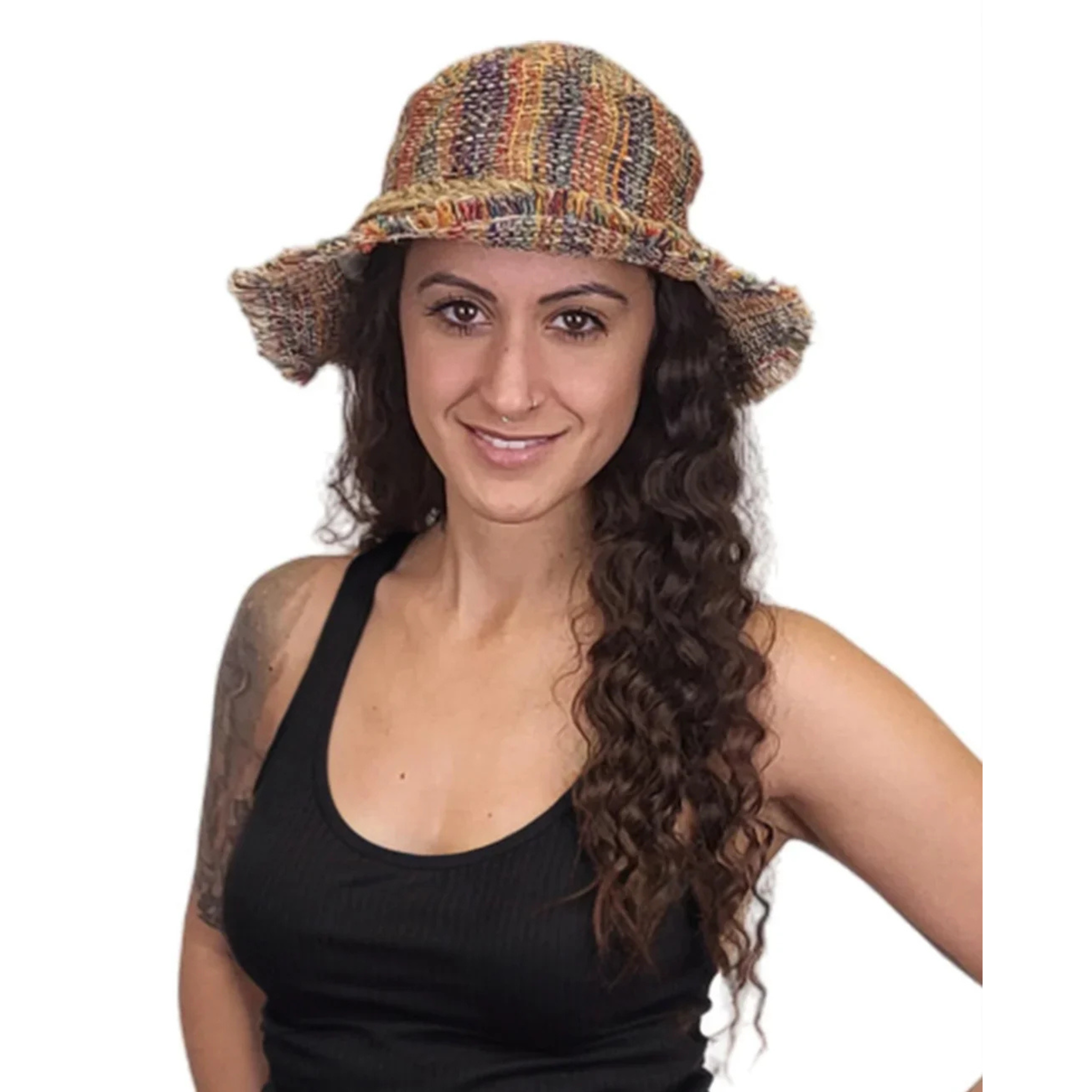 Tamarindo Wire Rim Fringe Hat