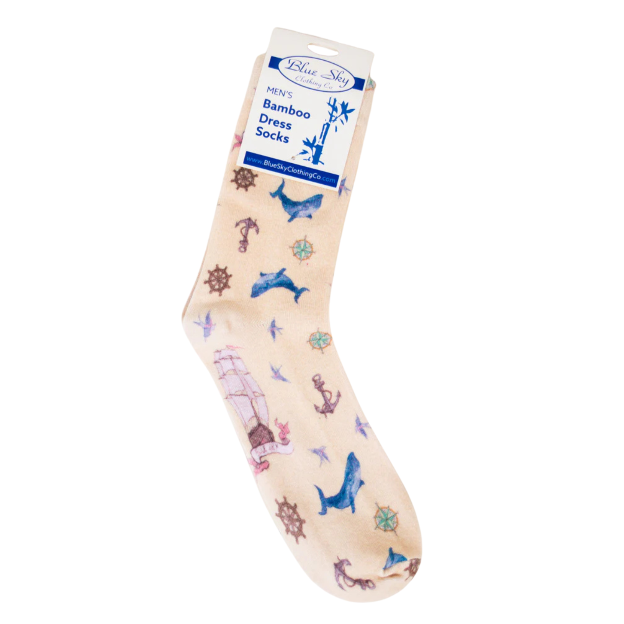 Bamboo Printed Dress Socks
