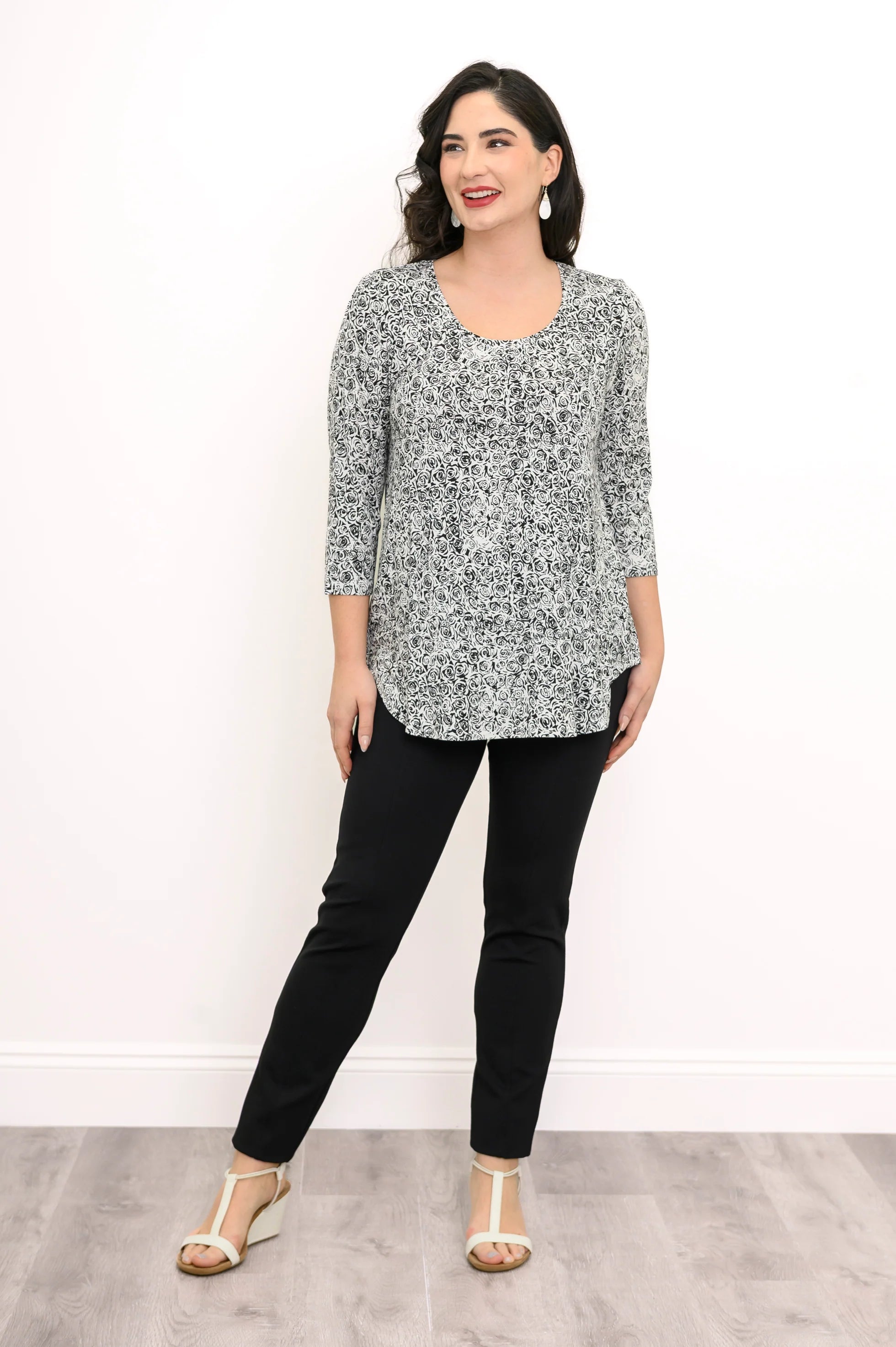 Jazz Top 3/4 Sleeve - Print