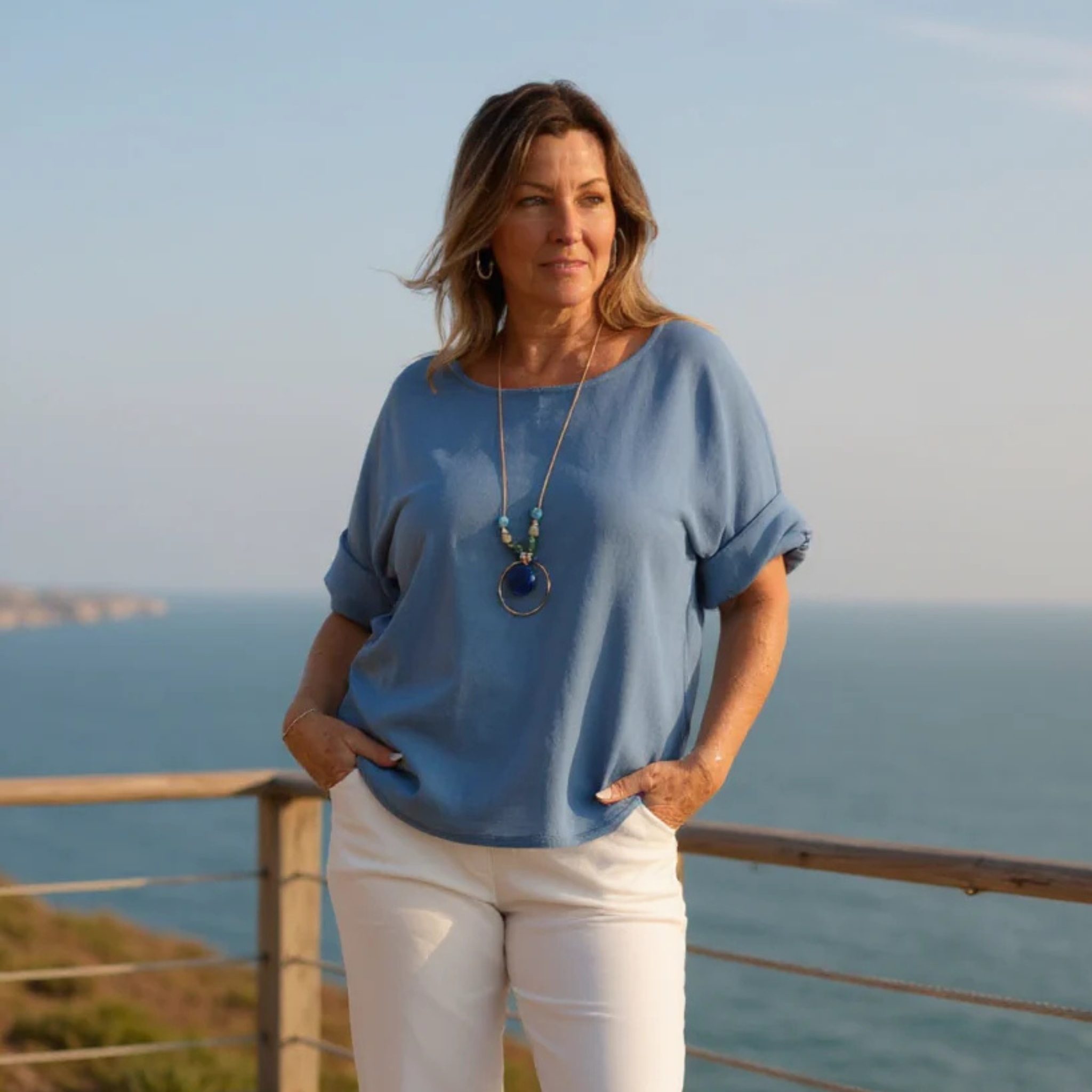 Cotton Waffle Weave Top