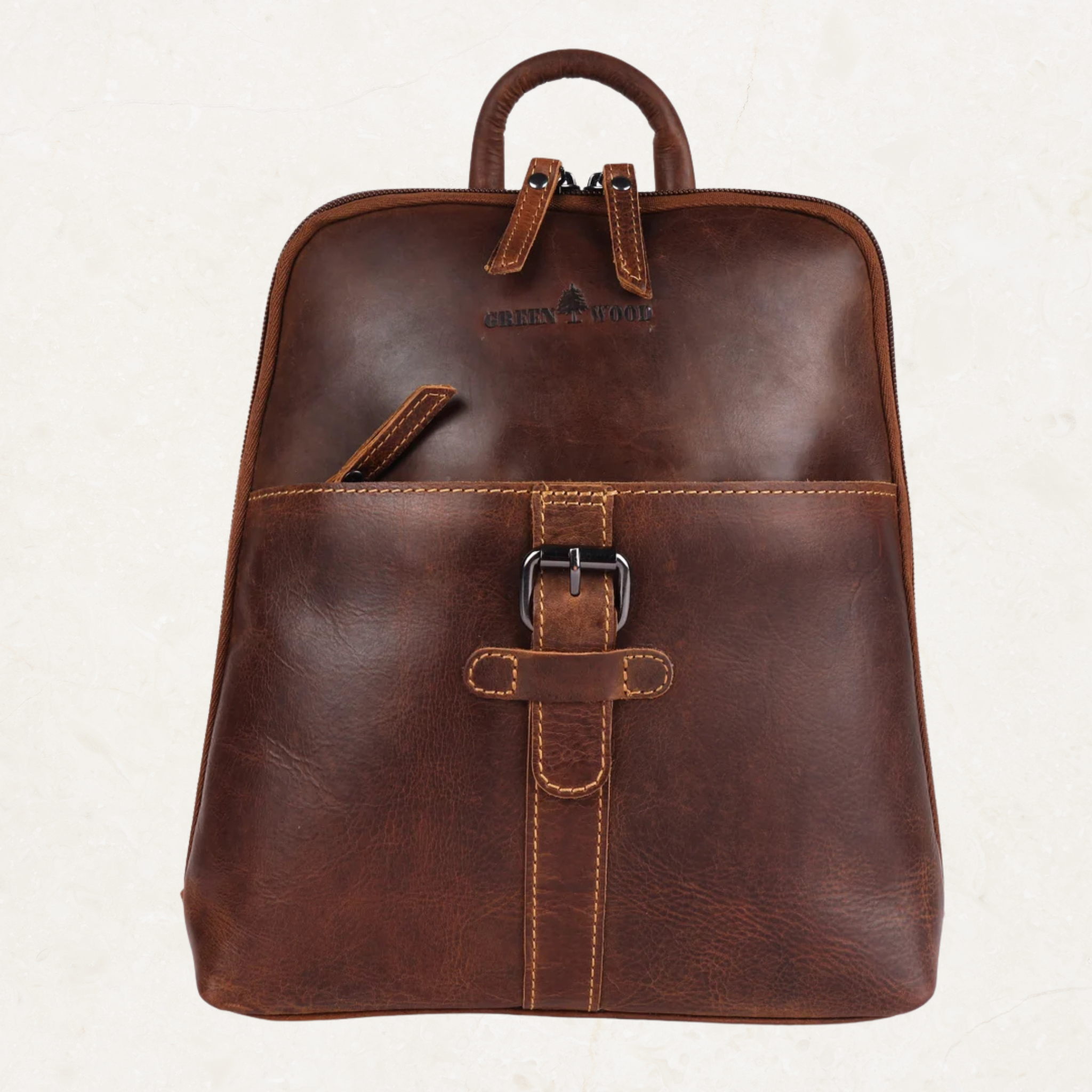 Jenna Classic Leather Backpack