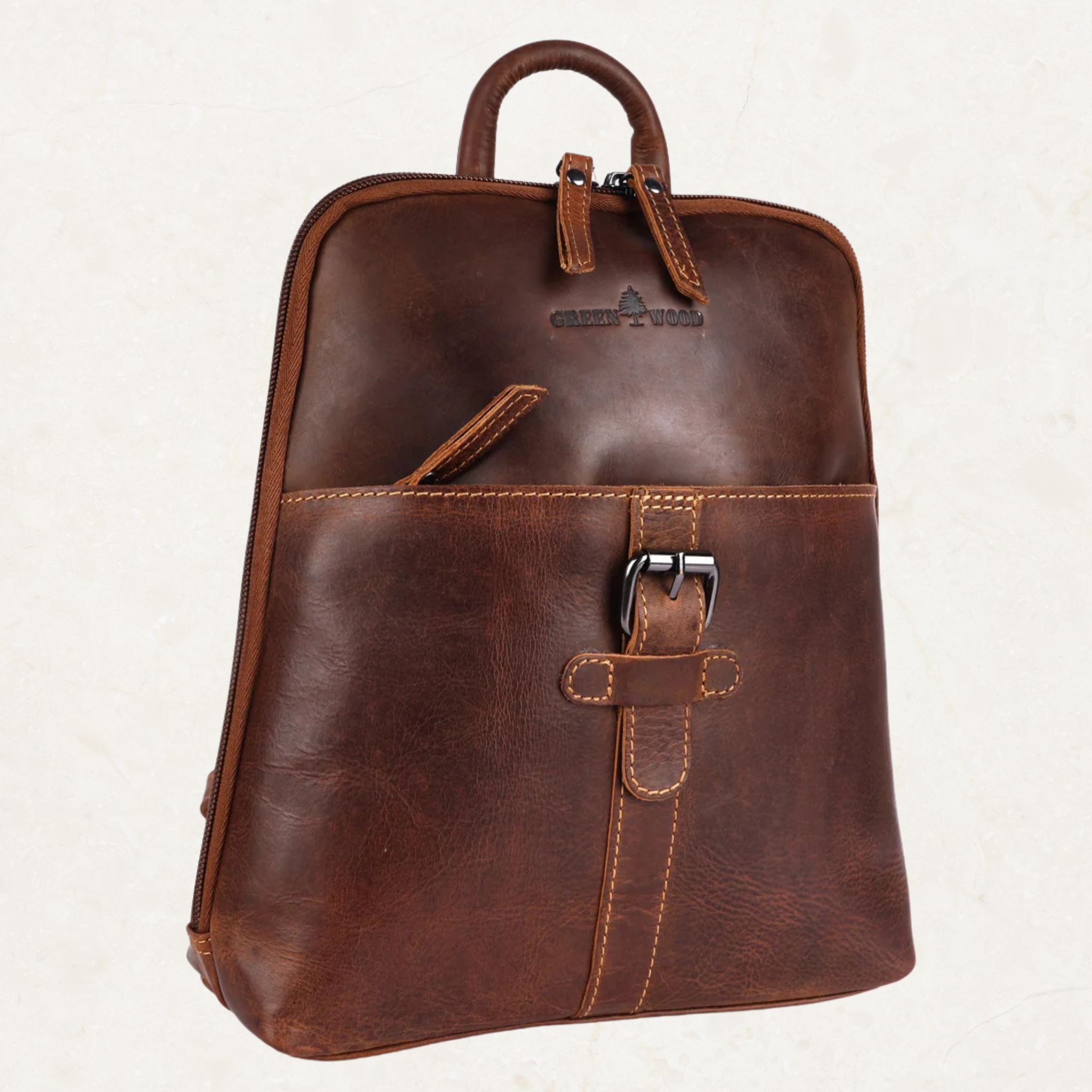 Jenna Classic Leather Backpack