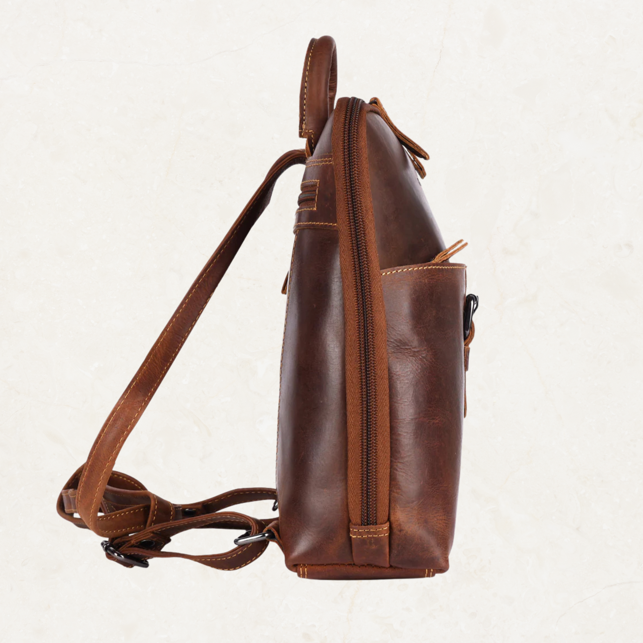 Jenna Classic Leather Backpack