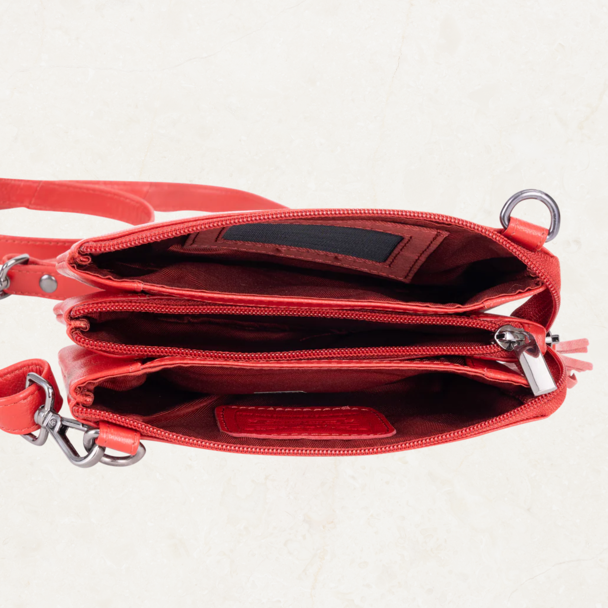 Ruby Leather Shoulder Bag