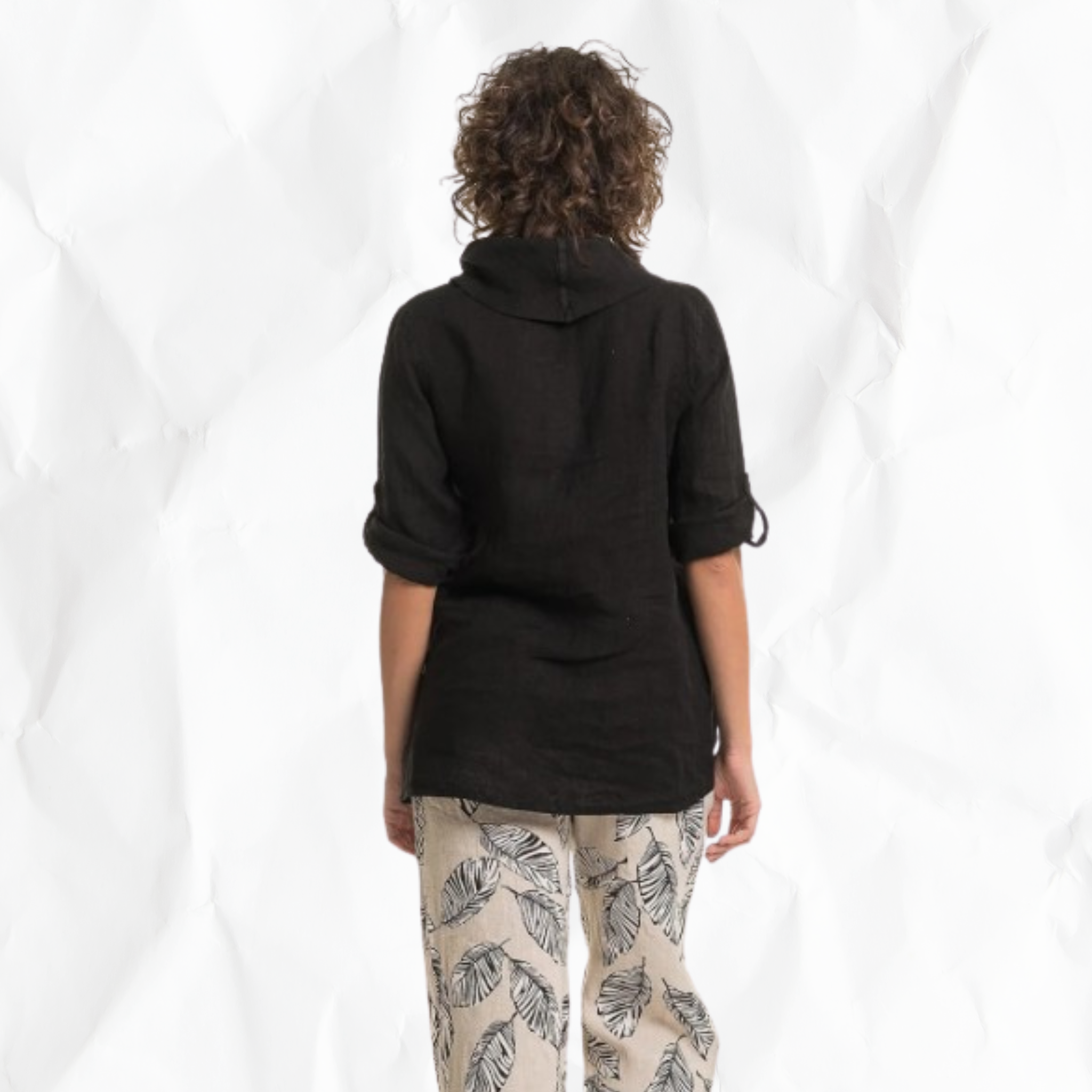 French Linen Cowl Tunic