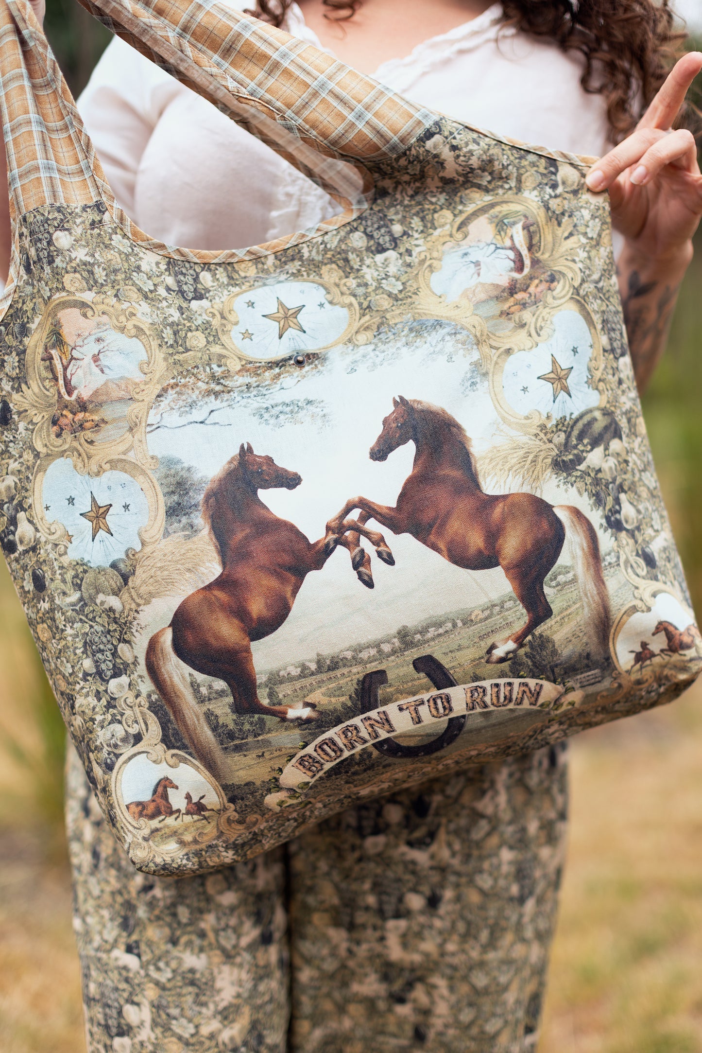 Born To Run Market Tote Bag