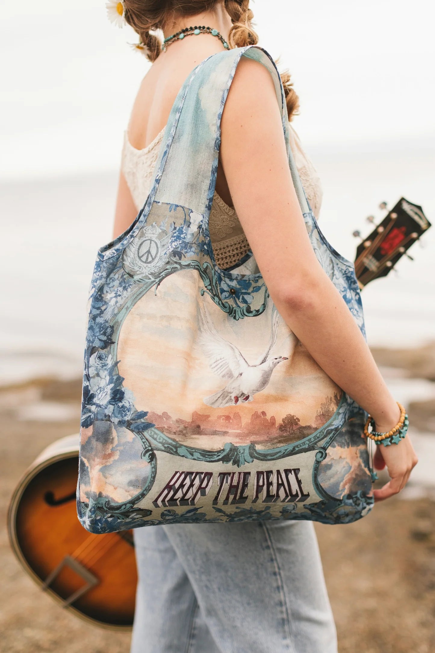 Peace Out Market Tote Bag