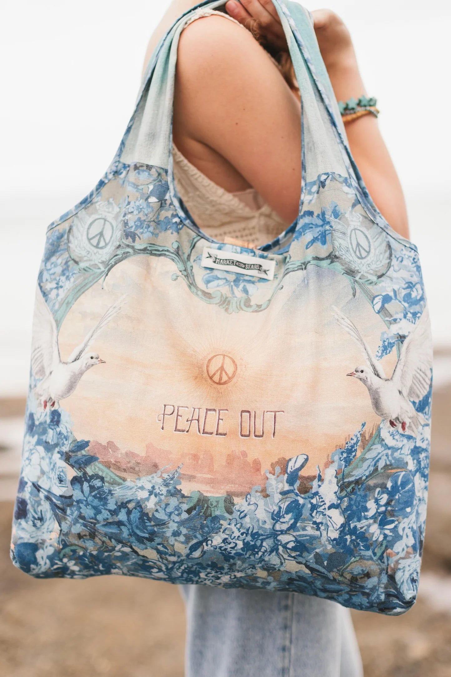 Peace Out Market Tote Bag