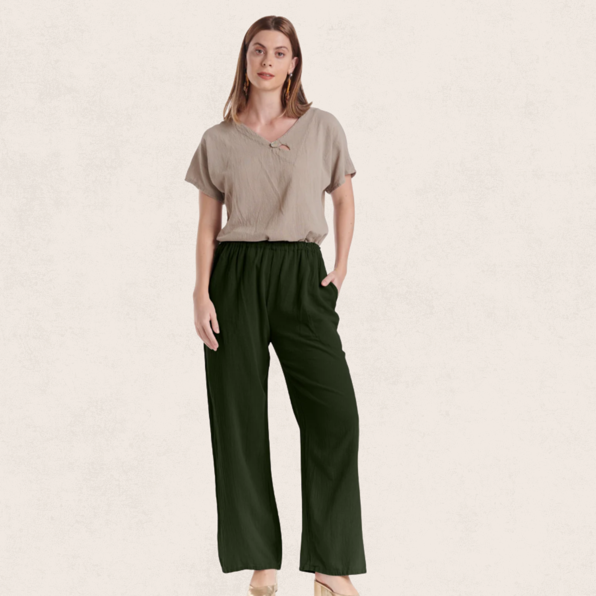 Basic Cotton Gauze Pants