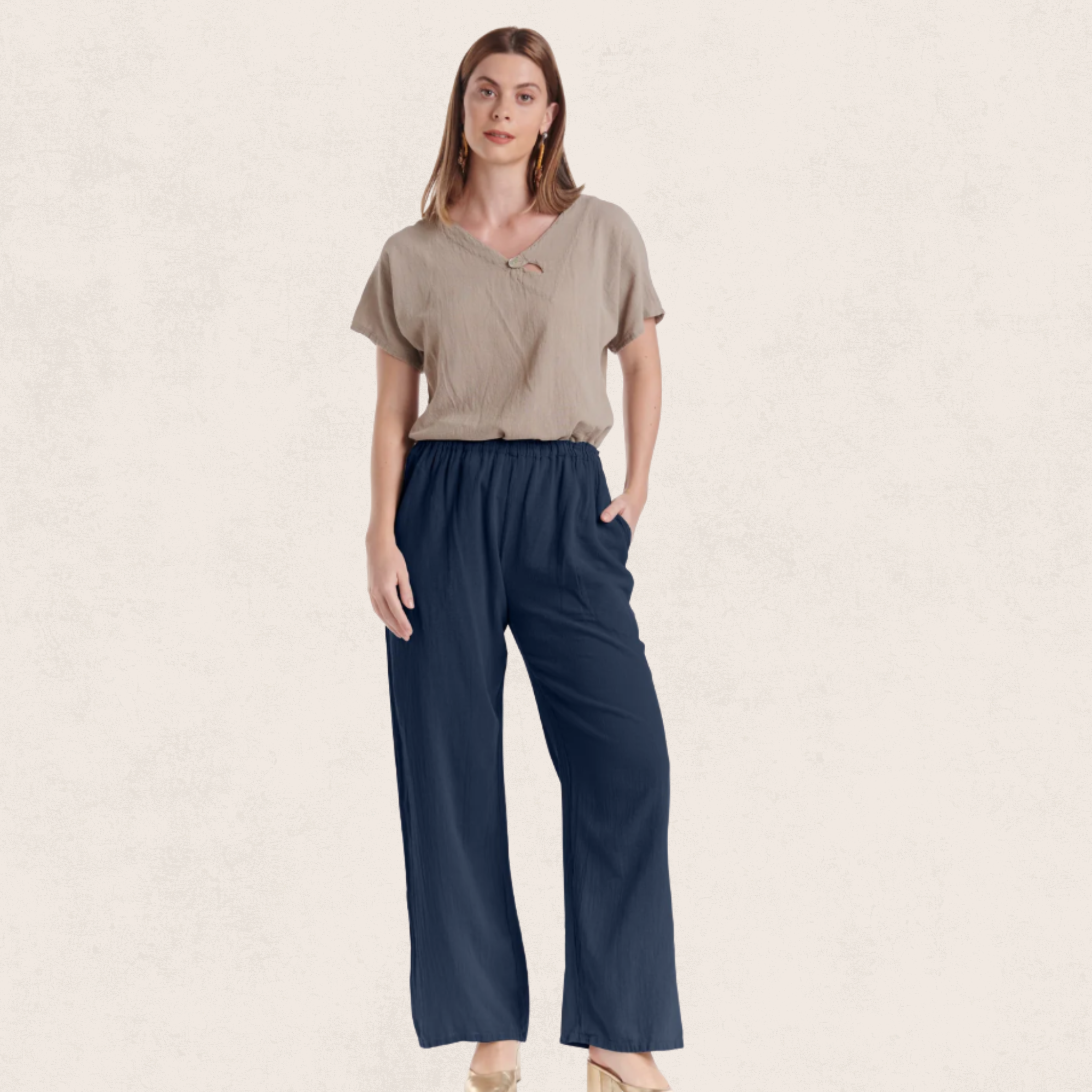 Basic Cotton Gauze Pants