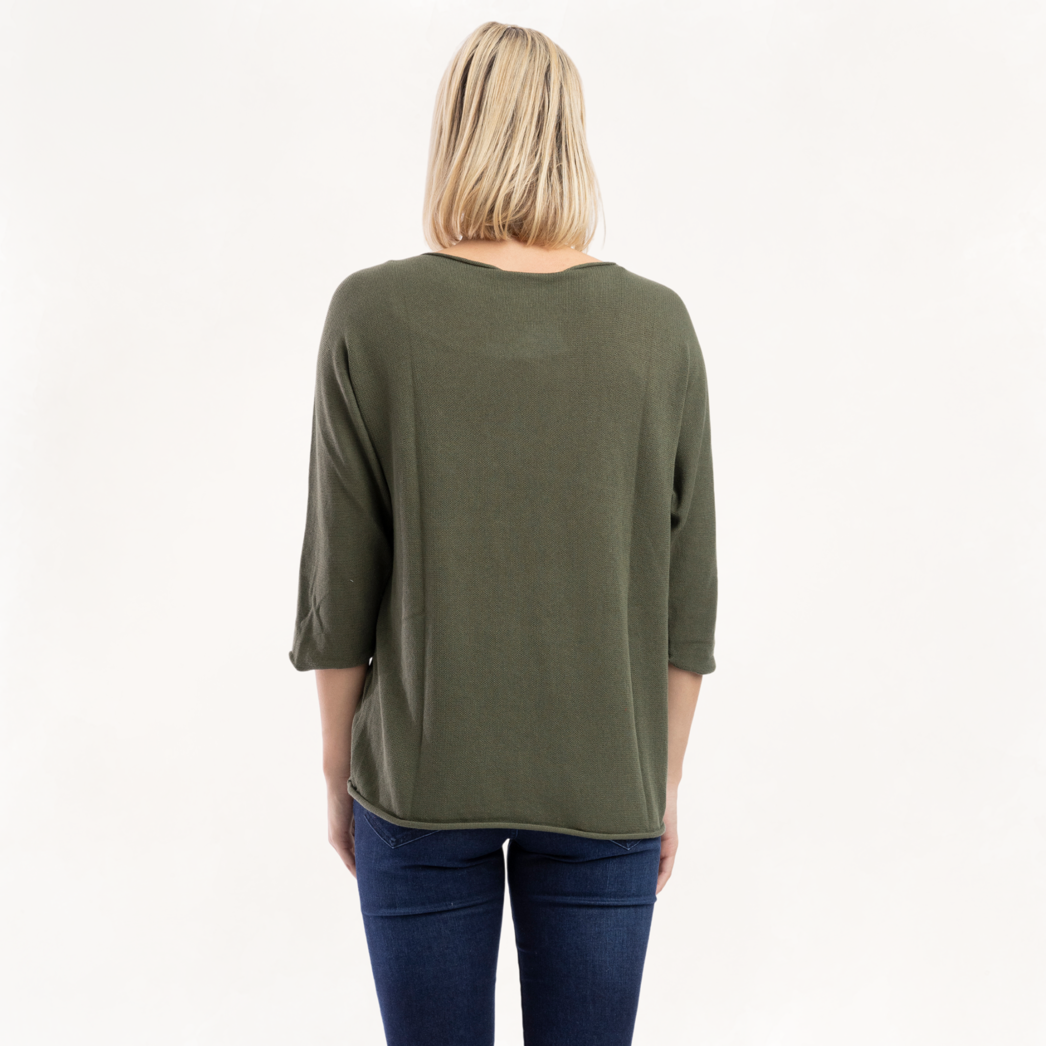 Organic Cotton Boat Neck Knit Top