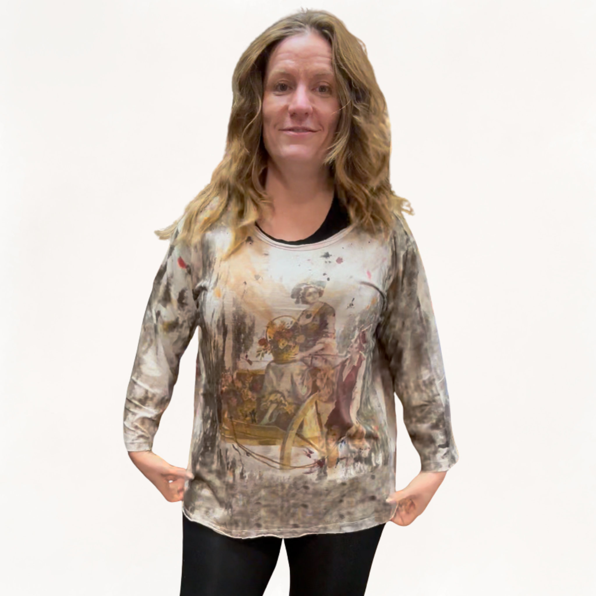 Victorian Print Oversized Tee