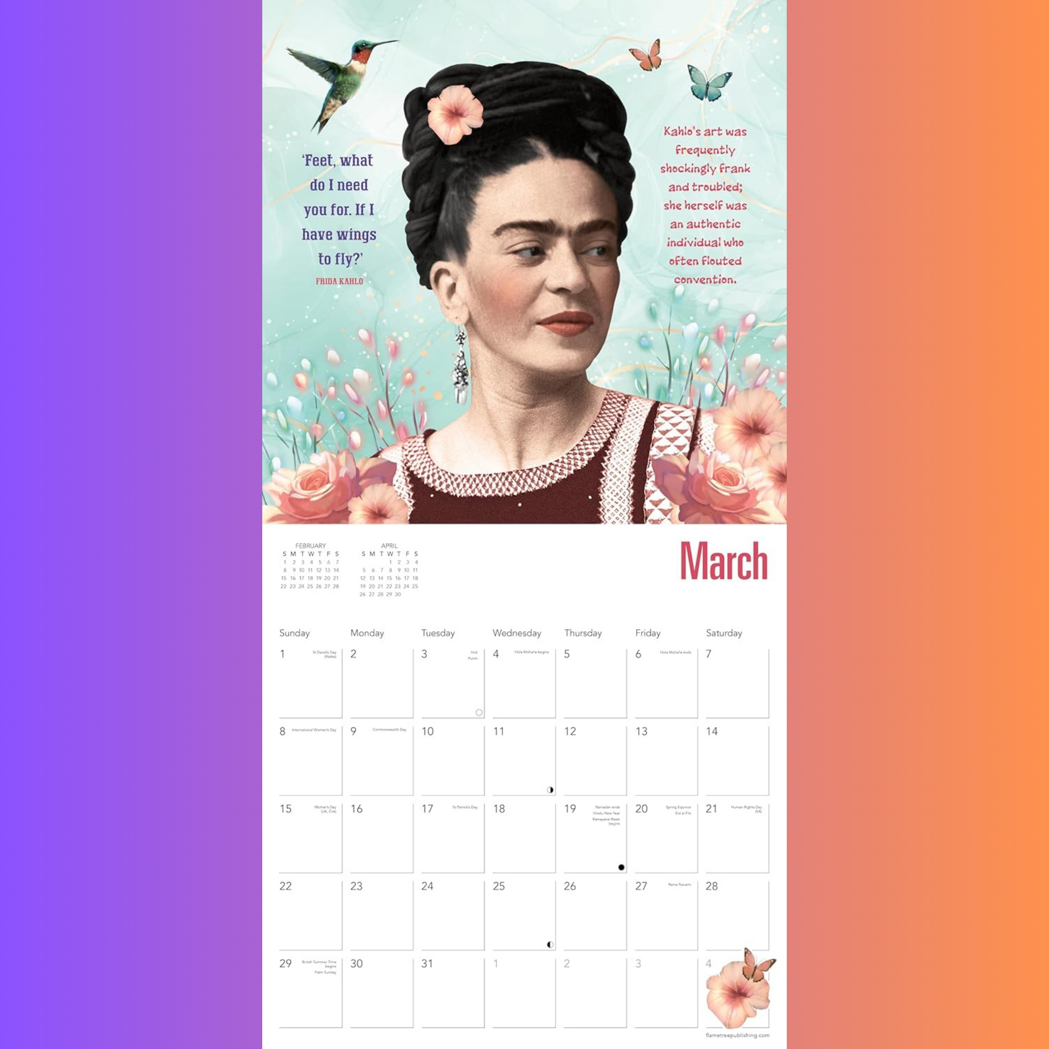 Frida  Khalo Wall Calendar 2026