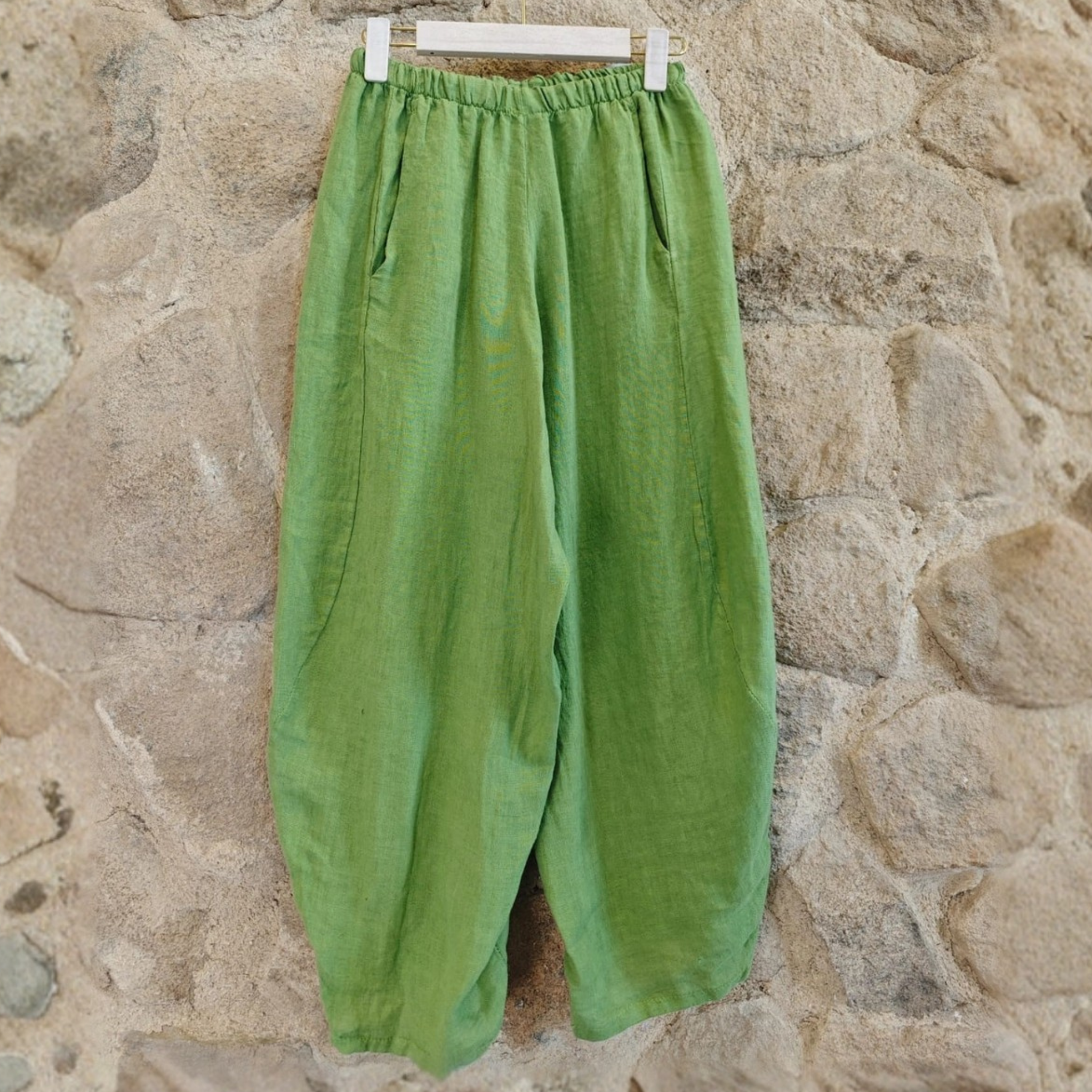 Linen Barrel Pants