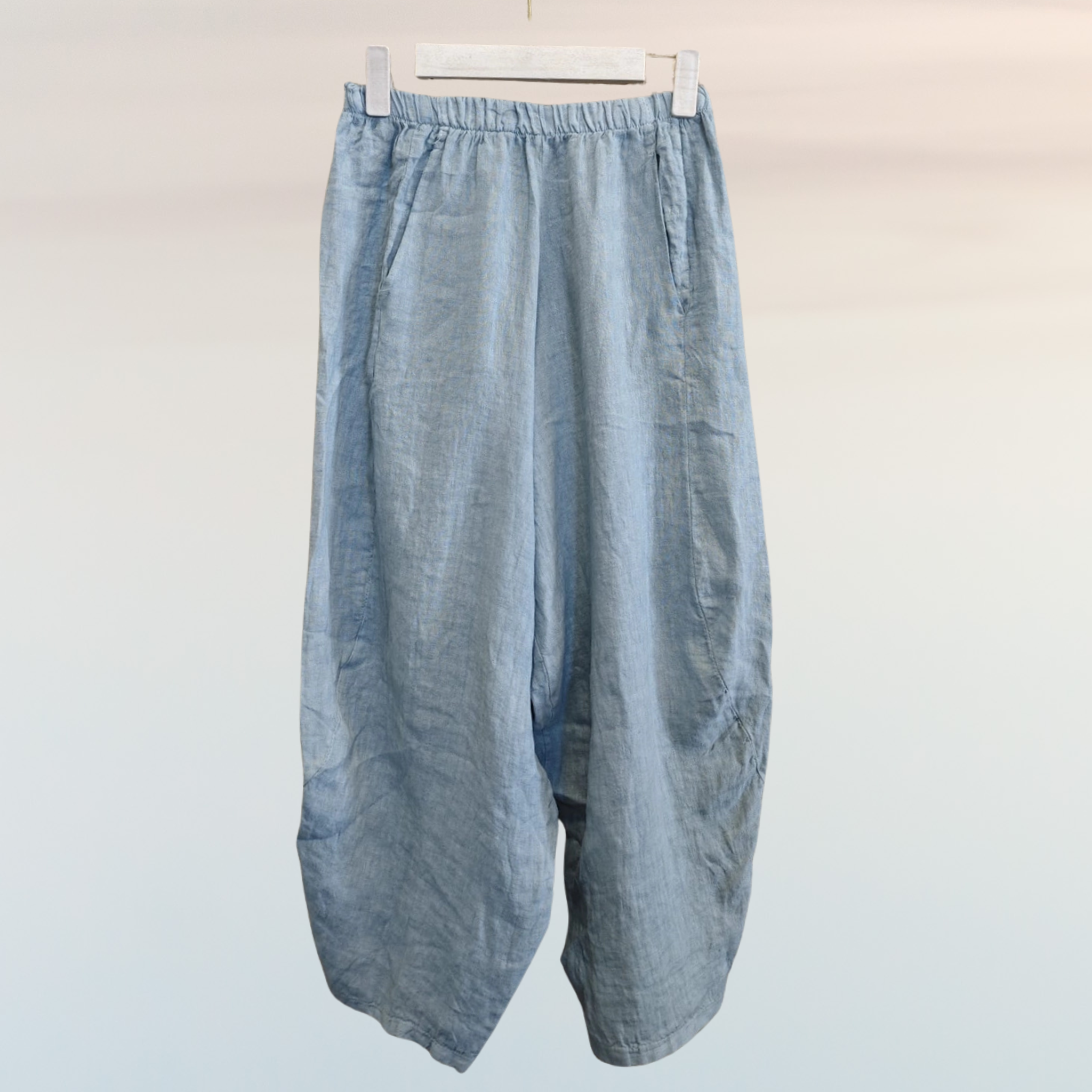 Linen Barrel Pants