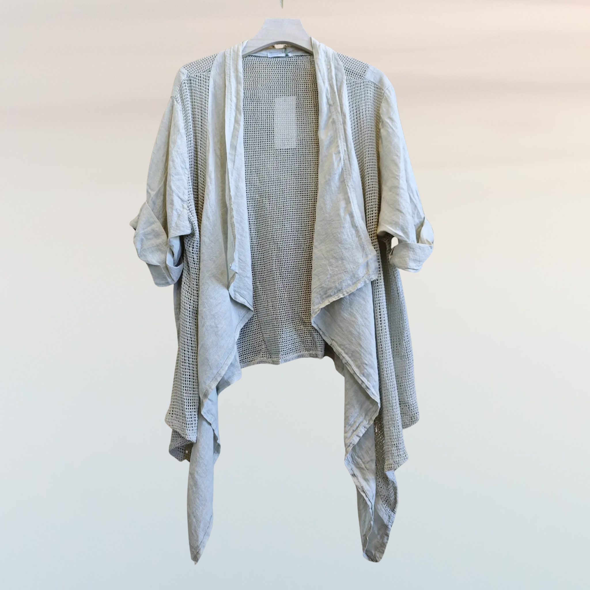 Linen Waterfall Cardigan