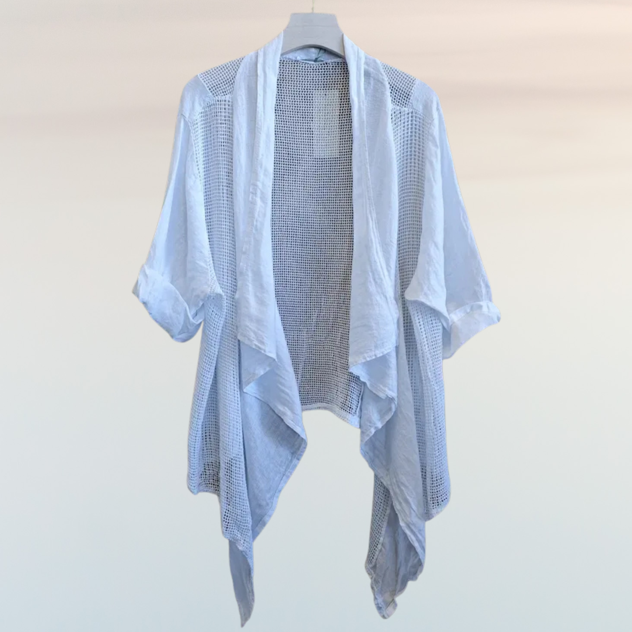 Linen Waterfall Cardigan