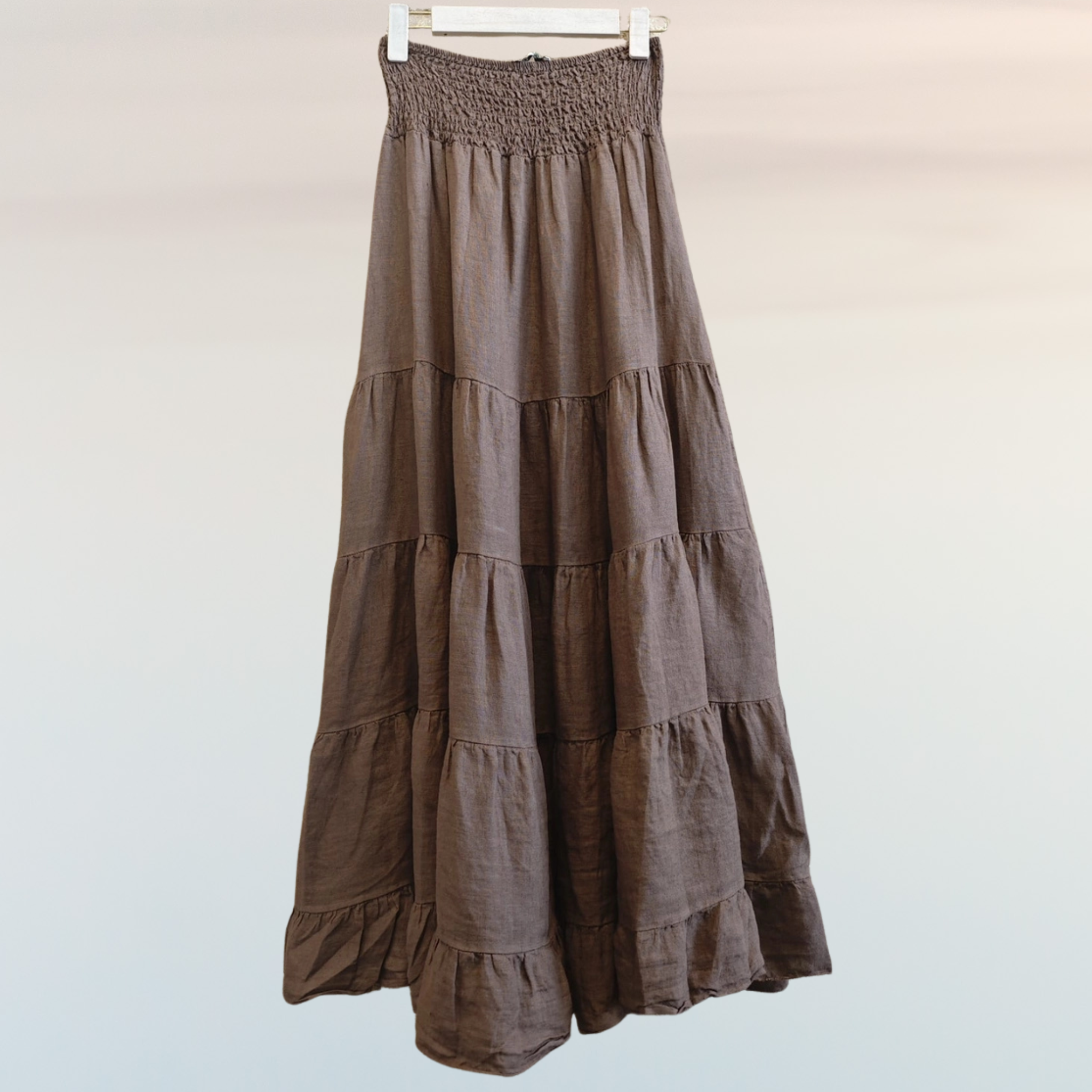 Tiered Linen Skirt