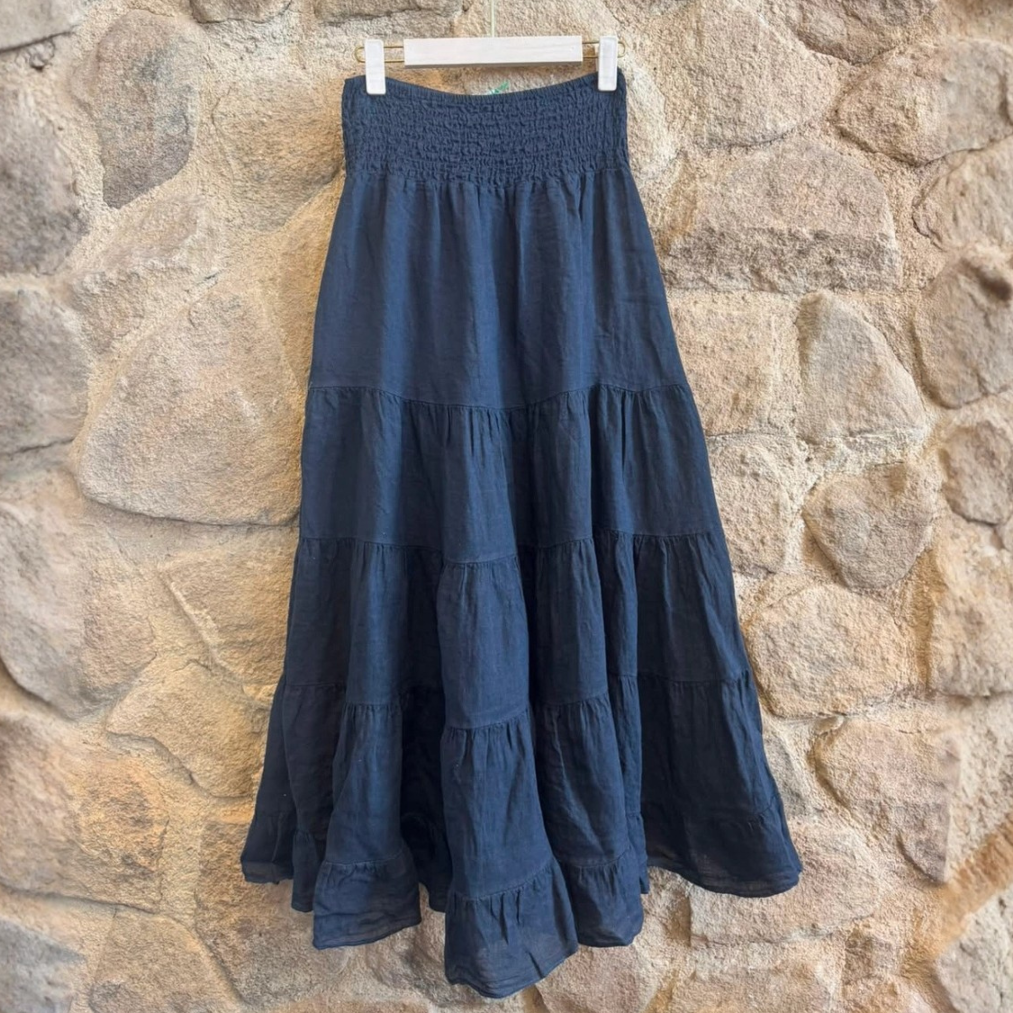 Tiered Linen Skirt