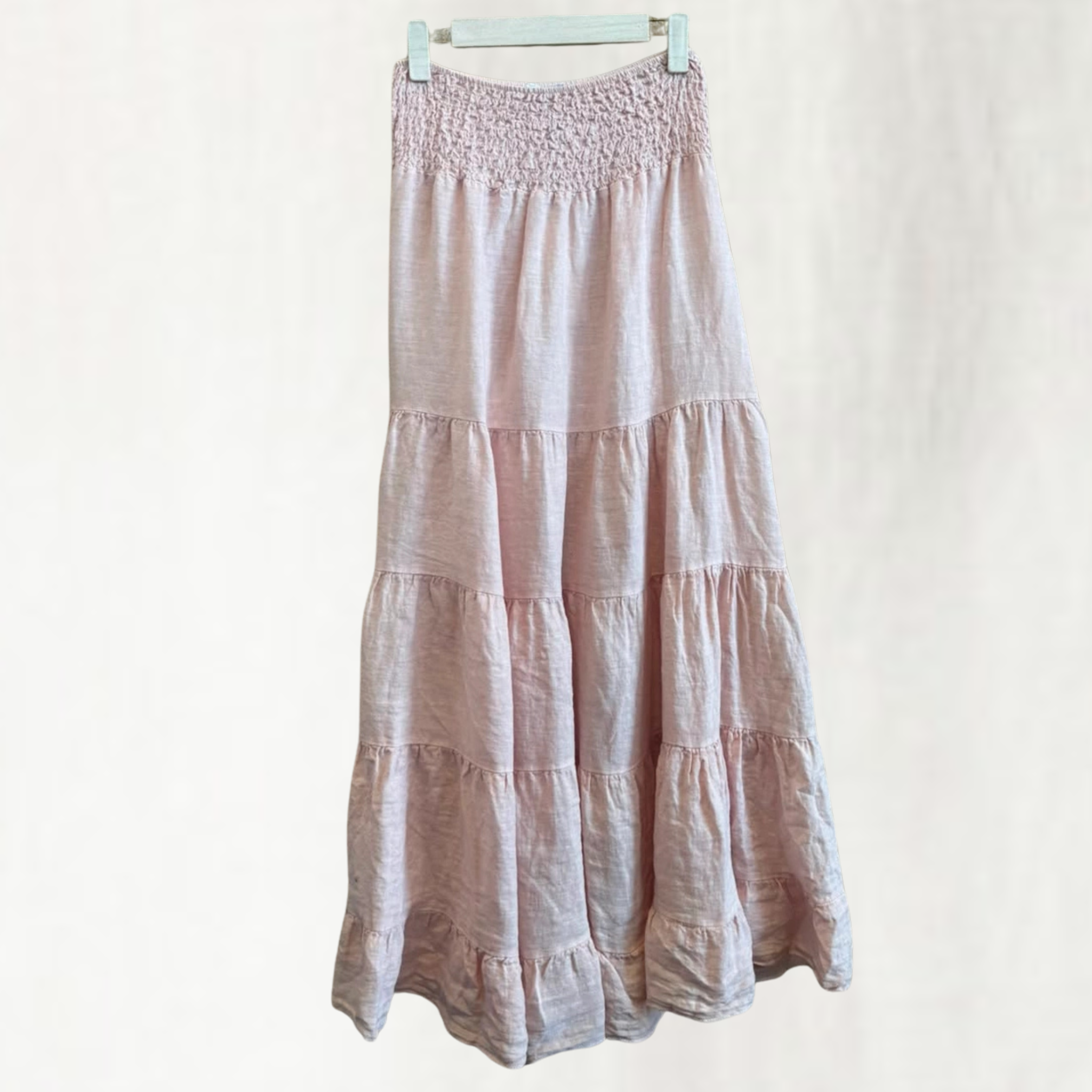 Tiered Linen Skirt