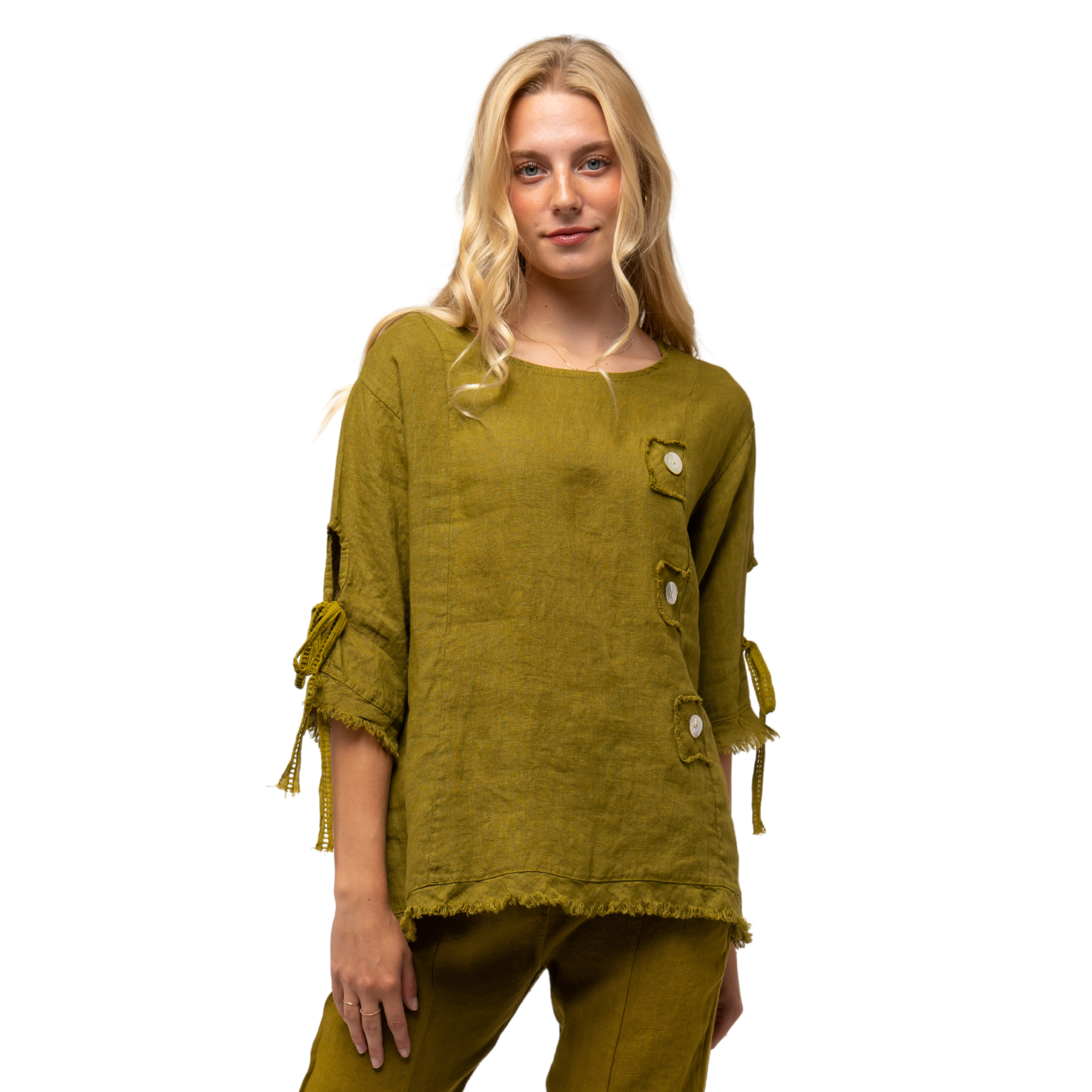 French Linen Ragged Top