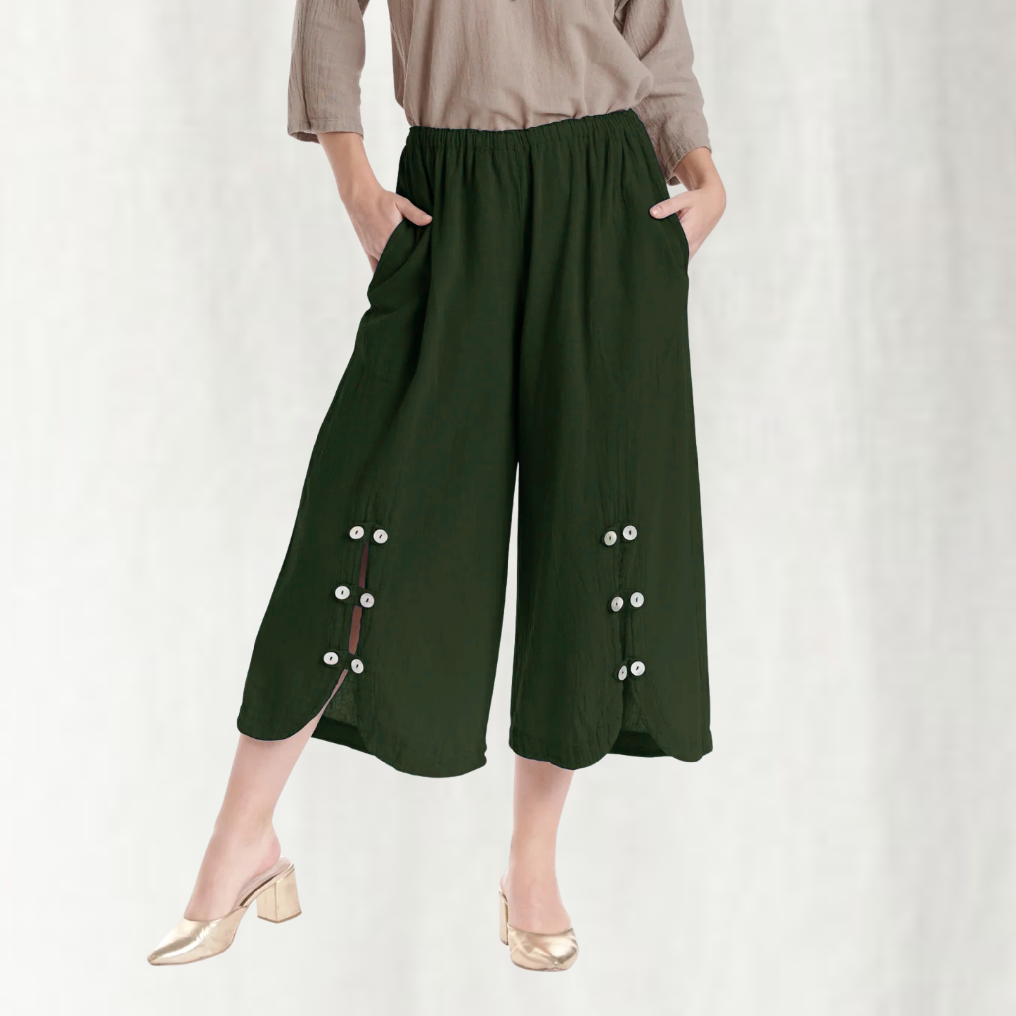 Dotty Cotton Gauze Pants
