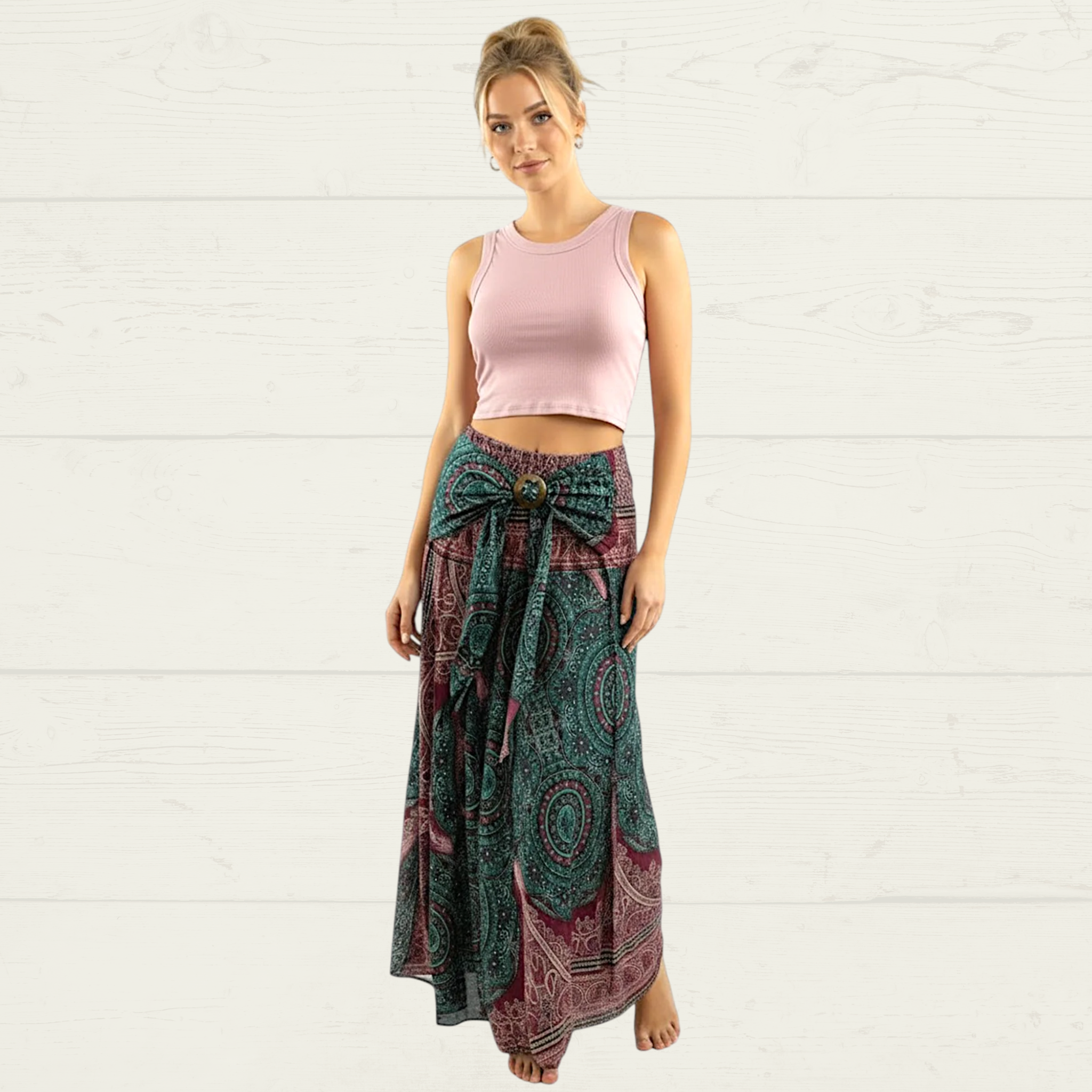 Printed Meander Dress-Skirt