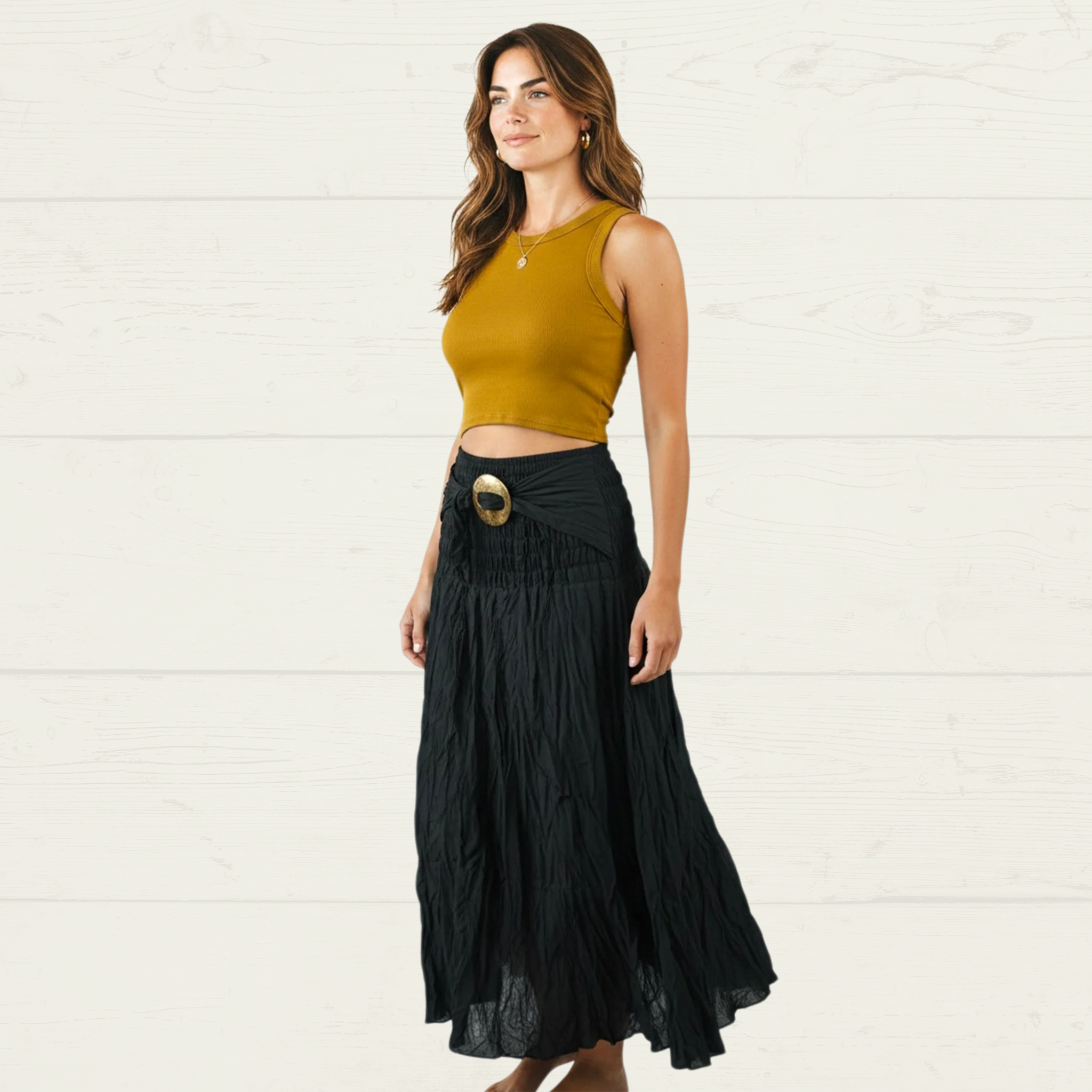 Solid Meander Dress-Skirt