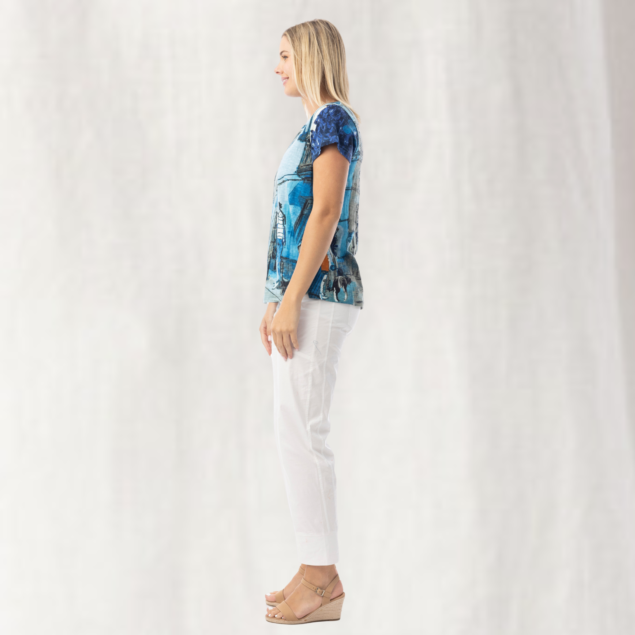 Contemporary V-Neck Short Sleeve T-Shirt