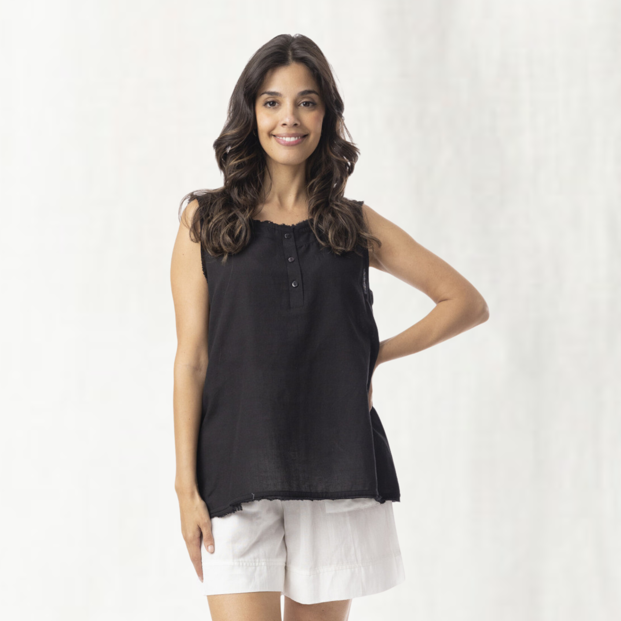Linen Blend Cami Tank Top