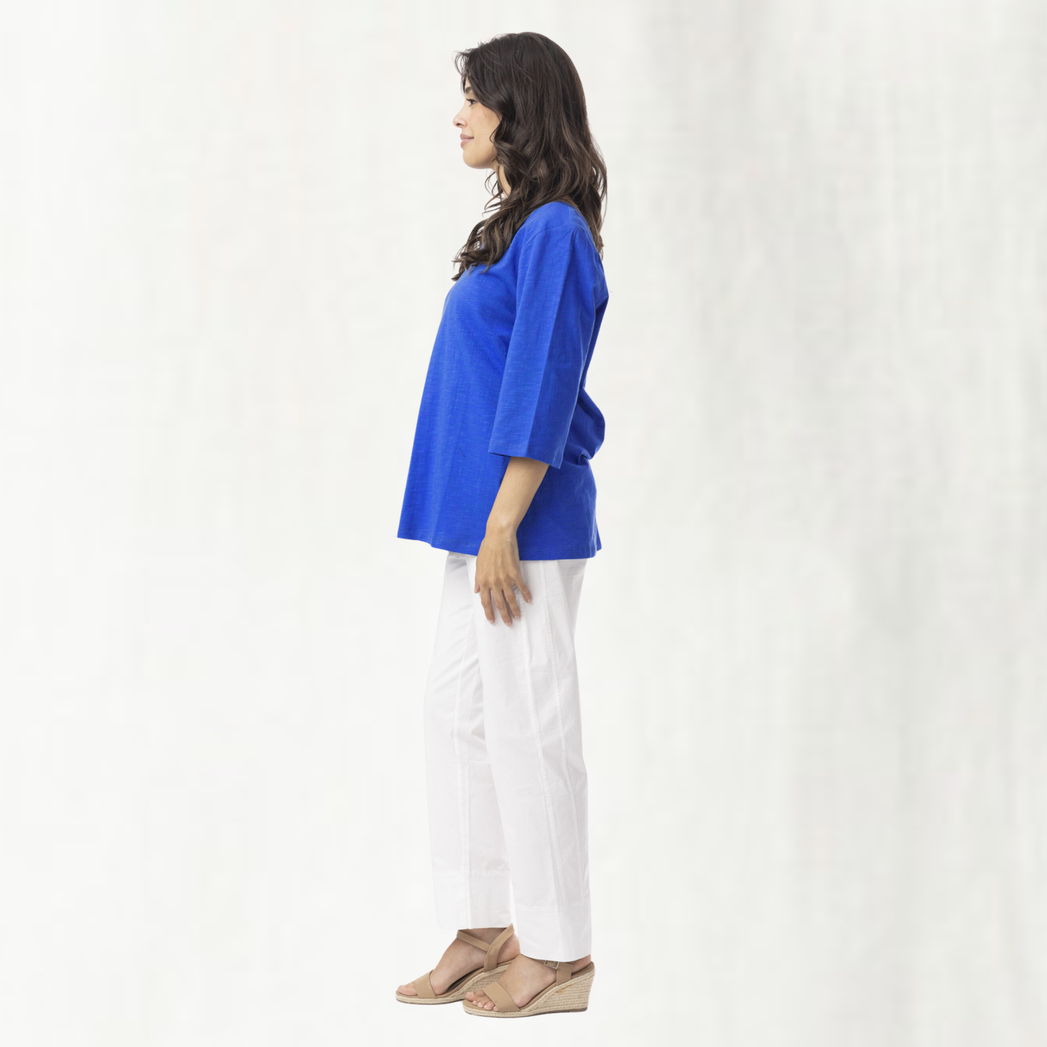 Round Neck 3/4 Sleeve T-Shirt