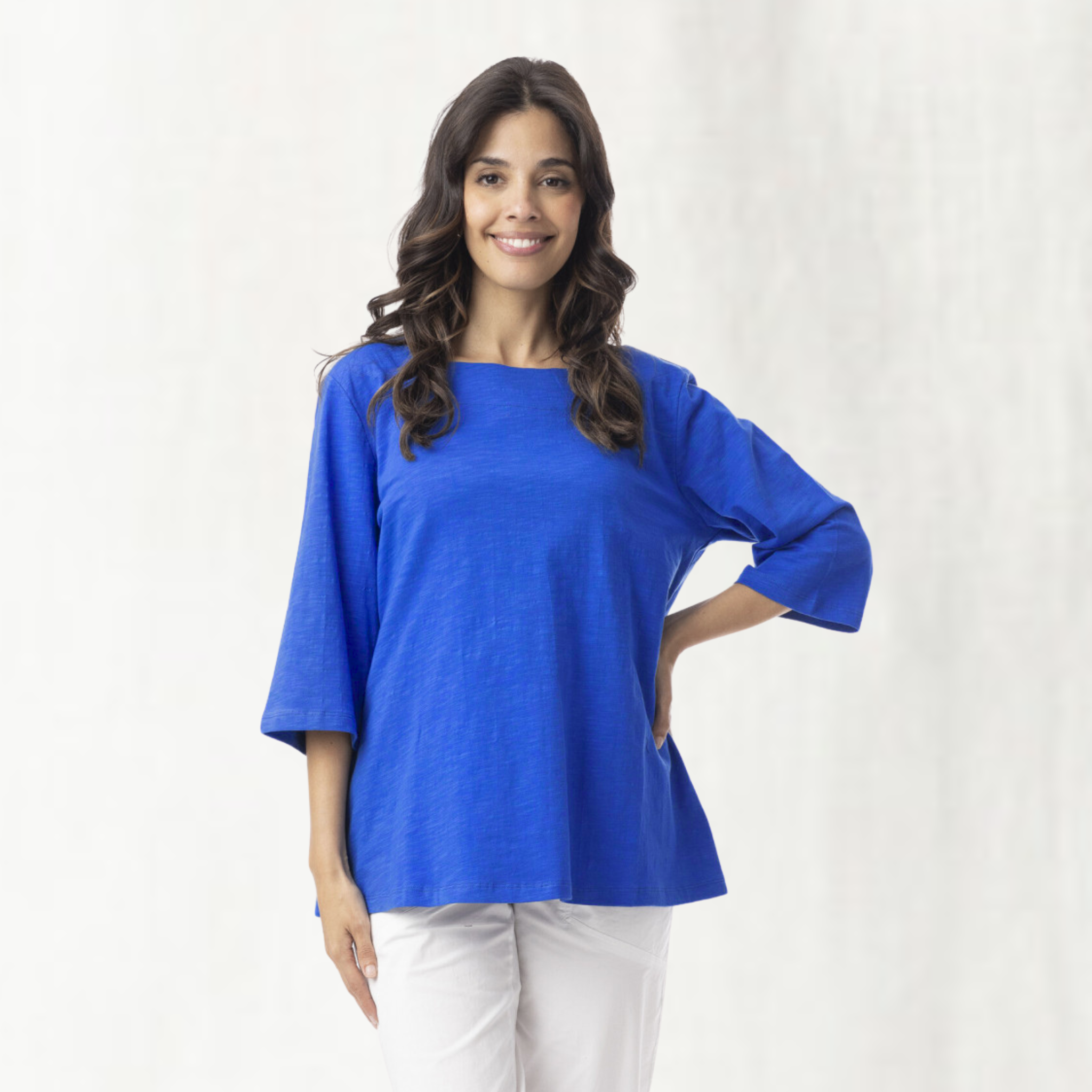 Round Neck 3/4 Sleeve T-Shirt