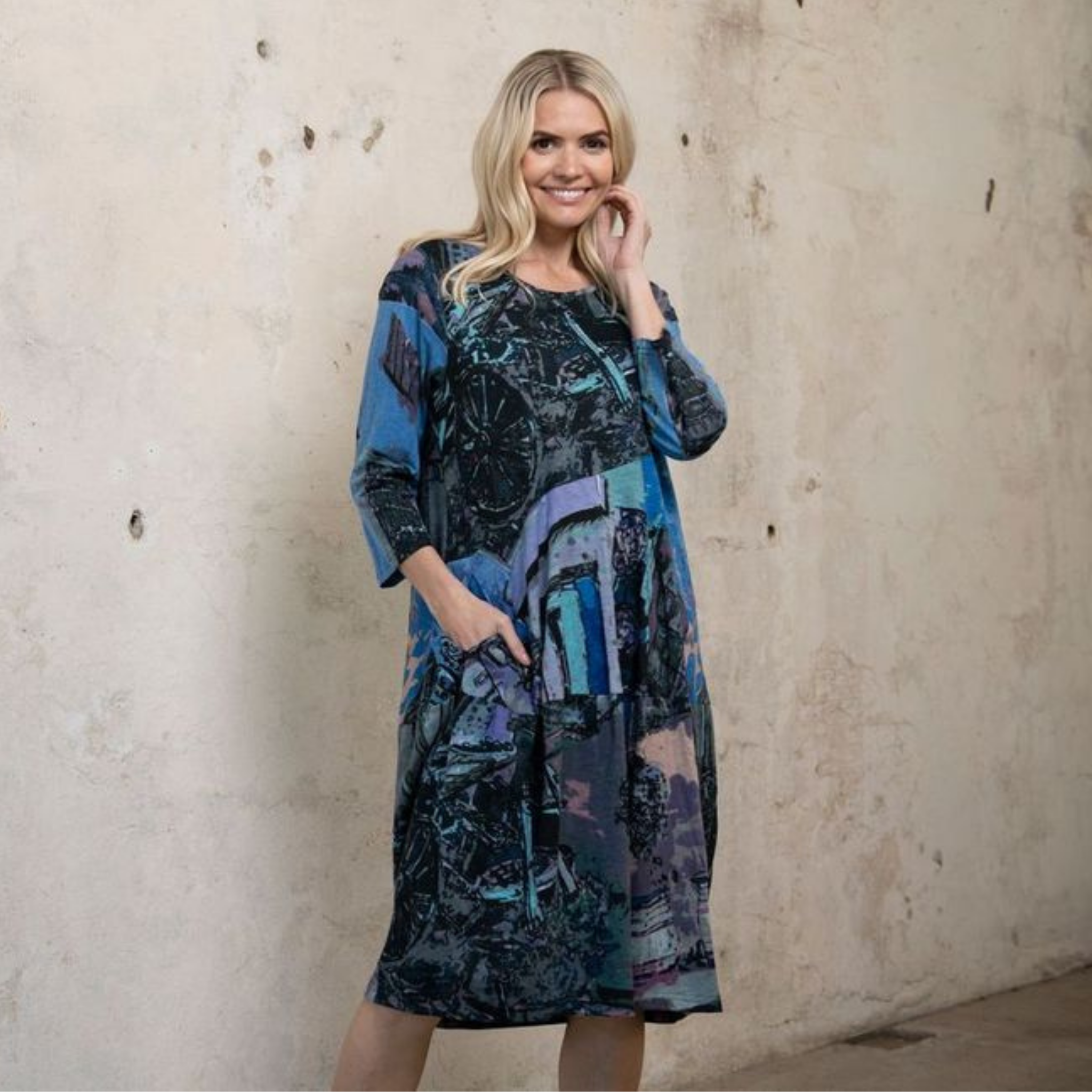 Bubble long sleeve sales dress