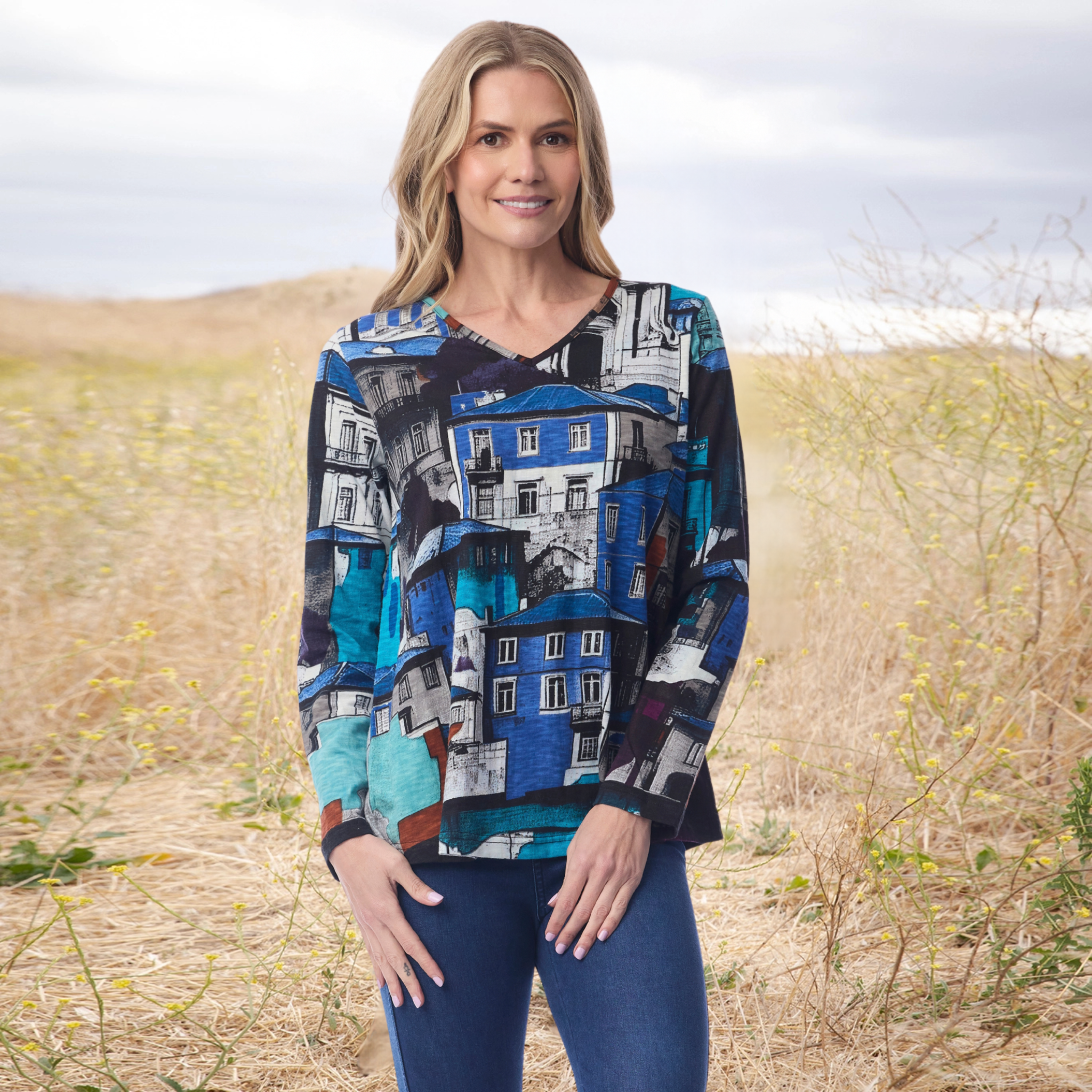 Contemporary V-Neck T-Shirt