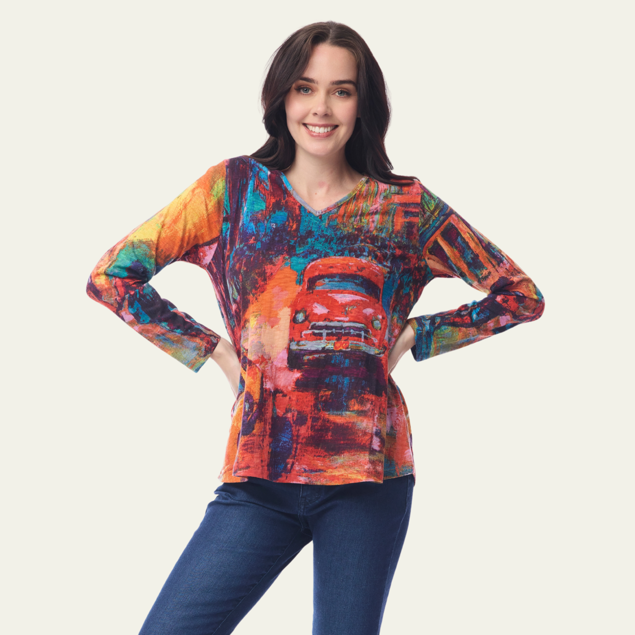 Contemporary V-Neck T-Shirt