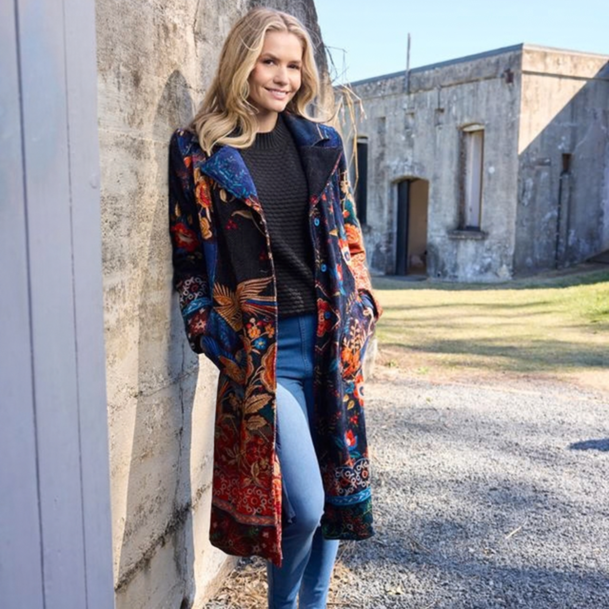 Long Cotton Weave Jacket