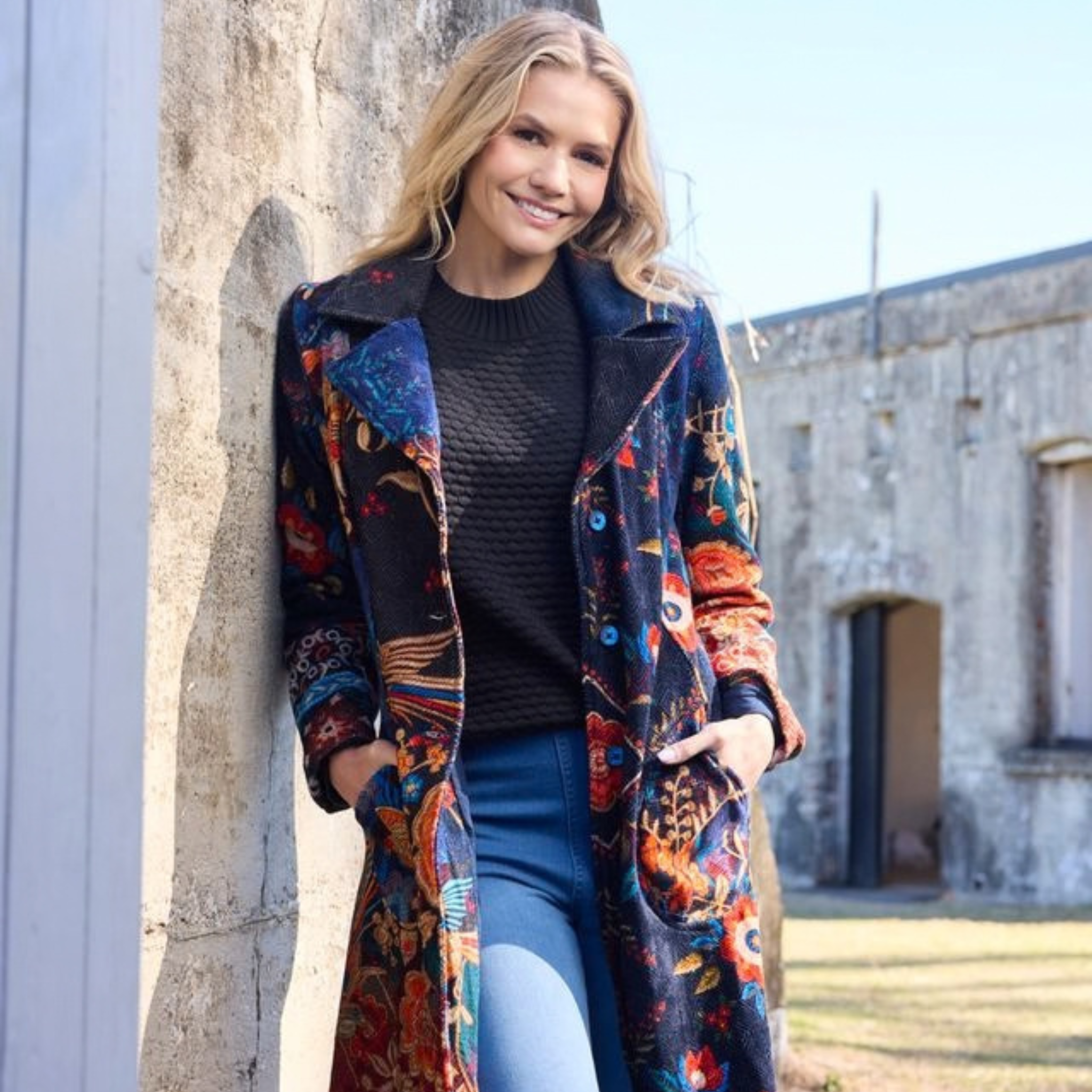 Long Cotton Weave Jacket