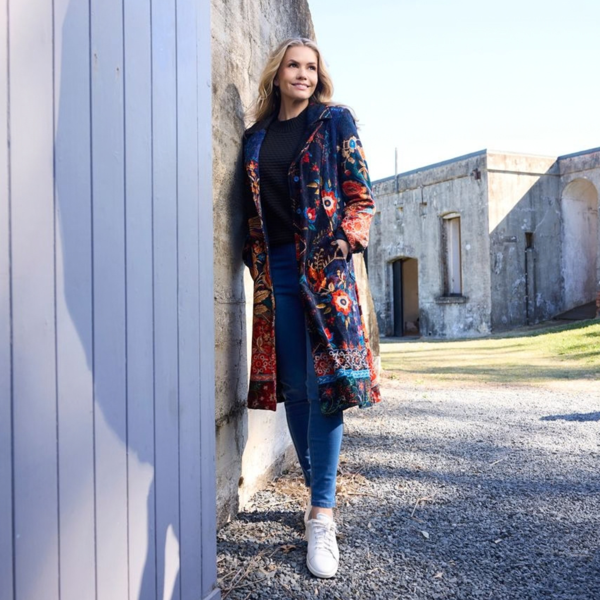 Long Cotton Weave Jacket