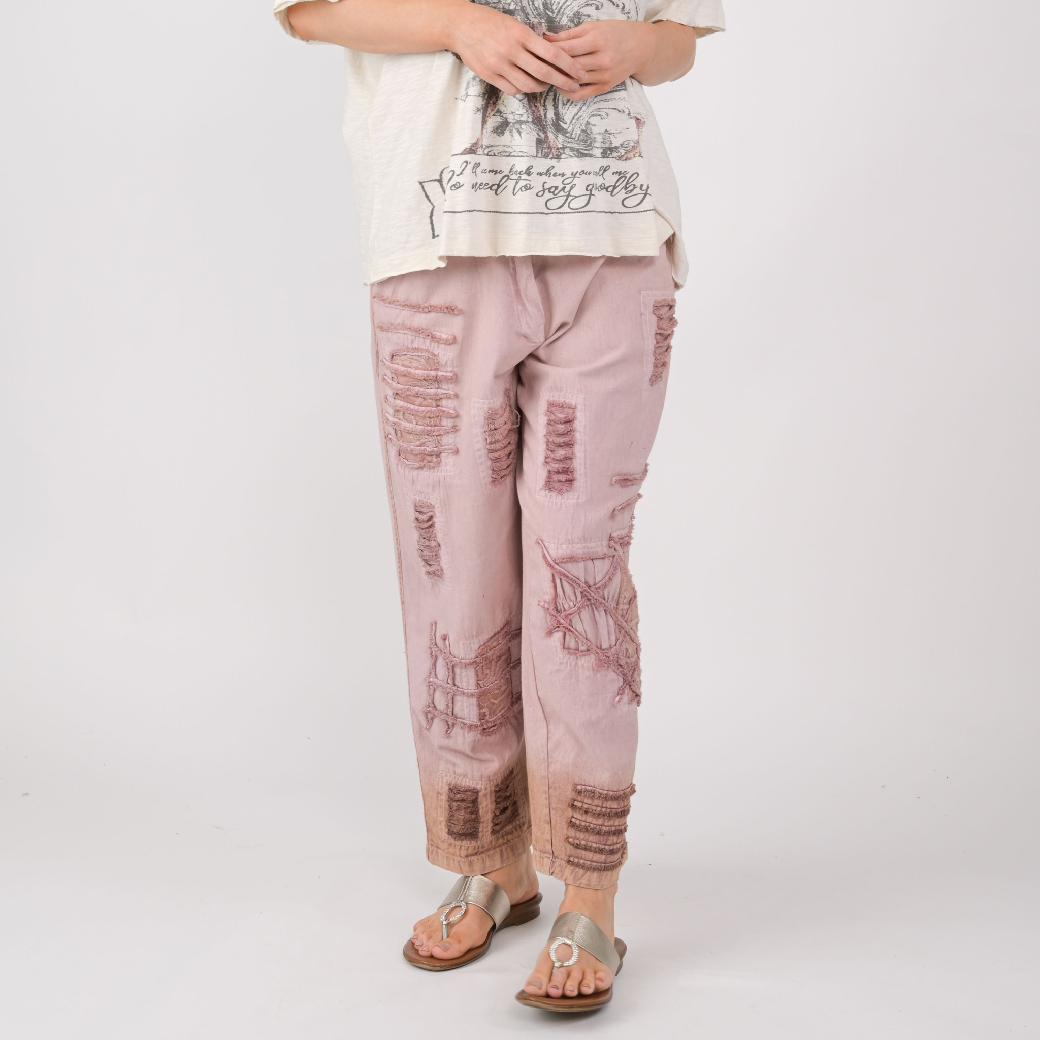 Lace Patch Jeans