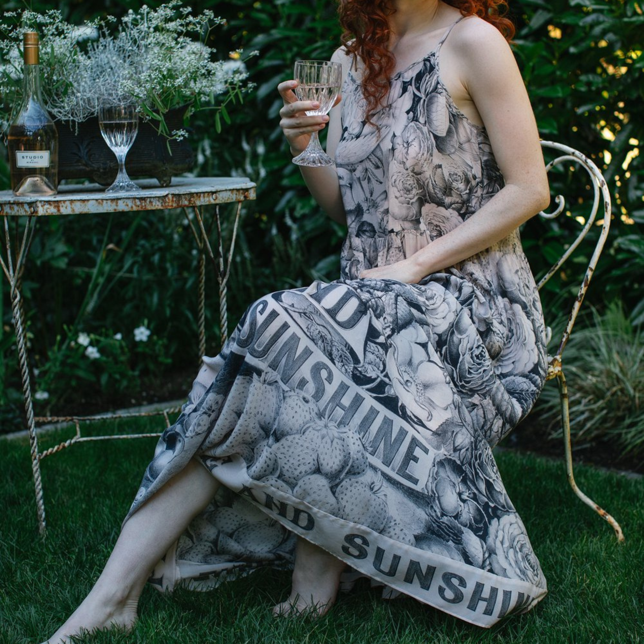 Peace, Wine & Sunshine Slip Dress