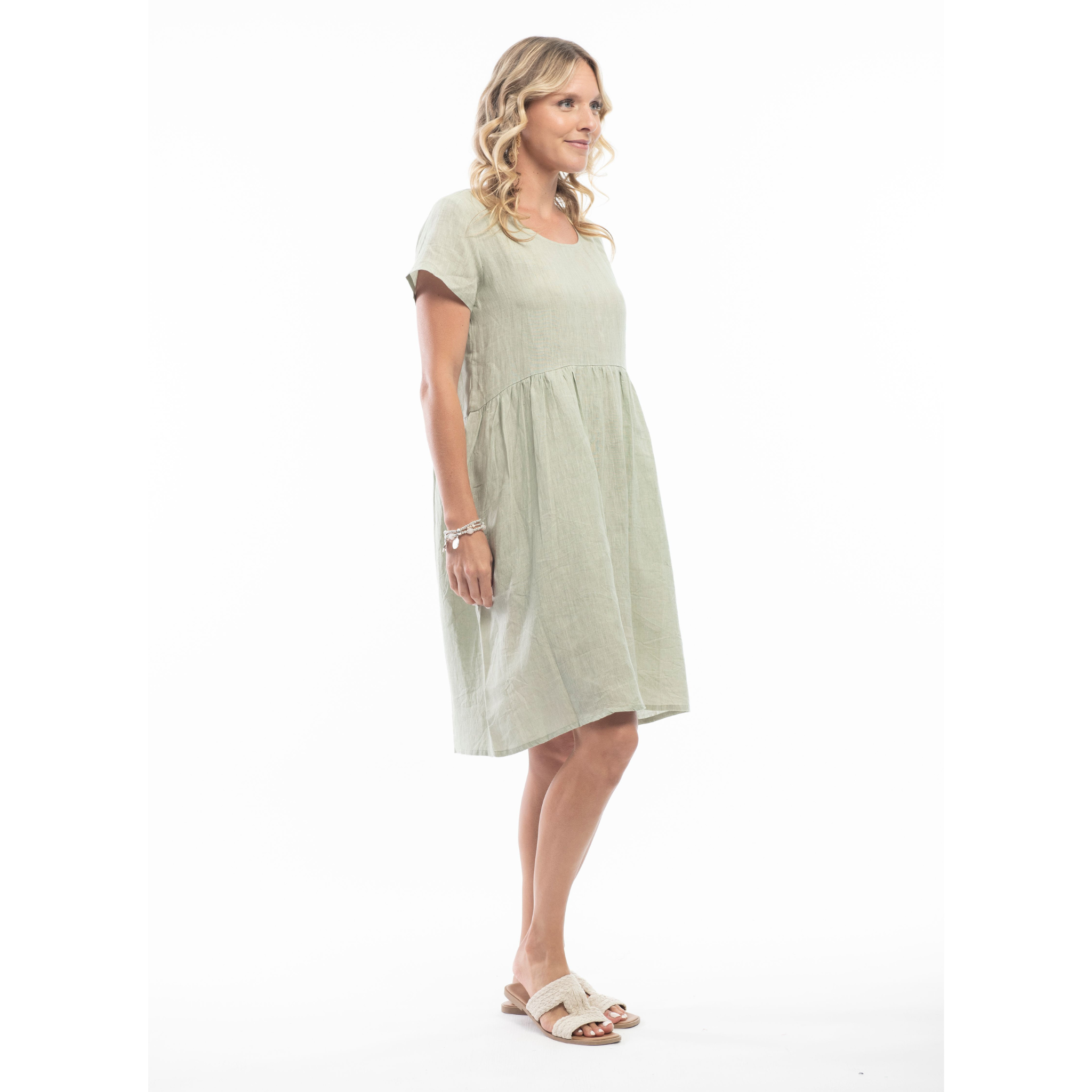 Short Sleeve Ruched Dress