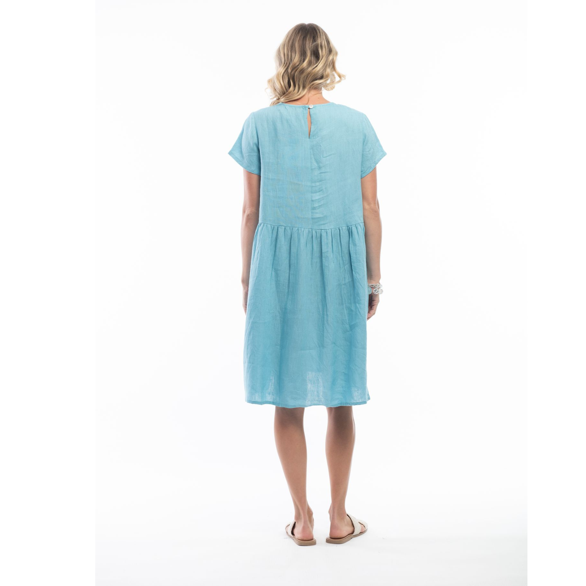 Short Sleeve Ruched Dress