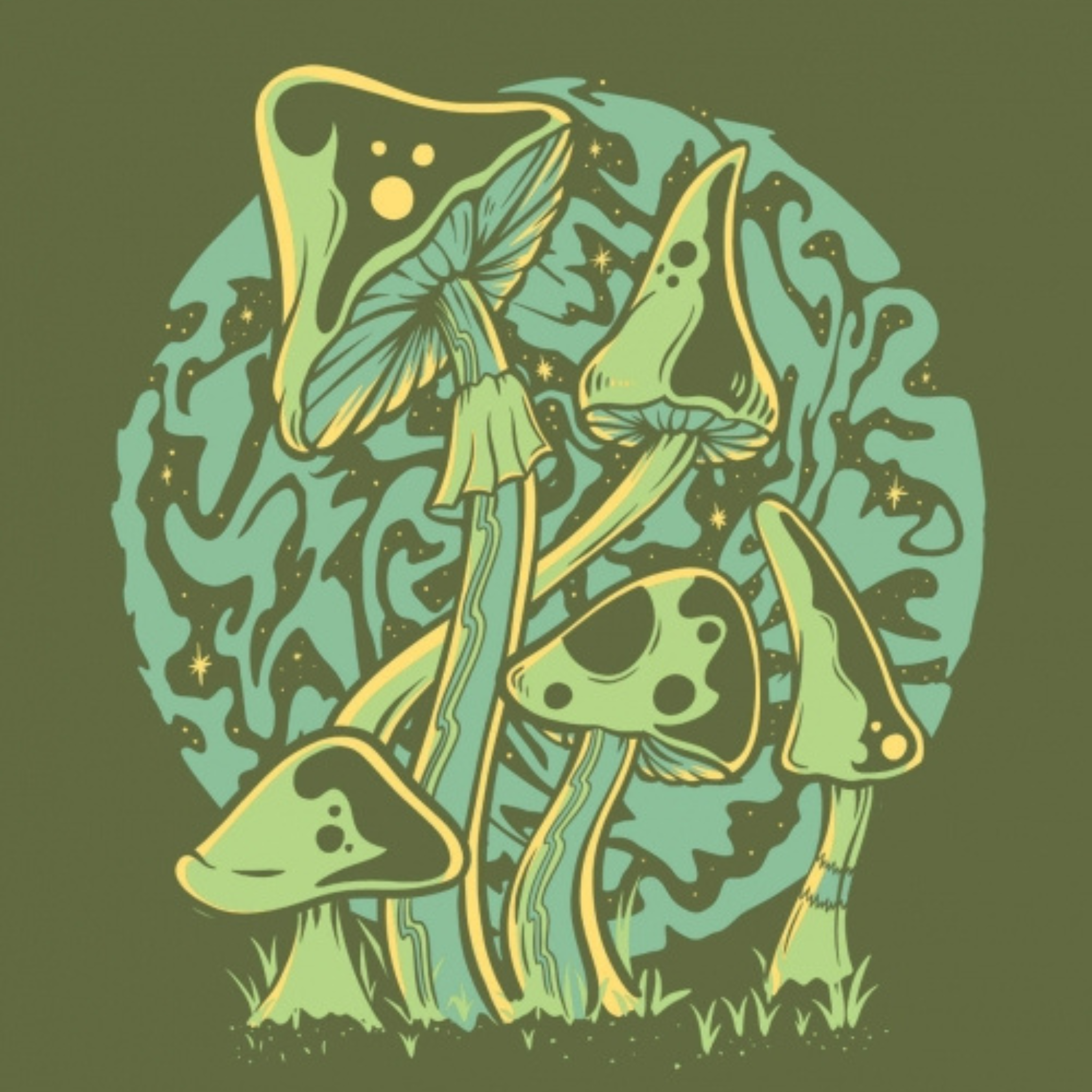 Psychedelic Mushrooms Organic T-Shirt